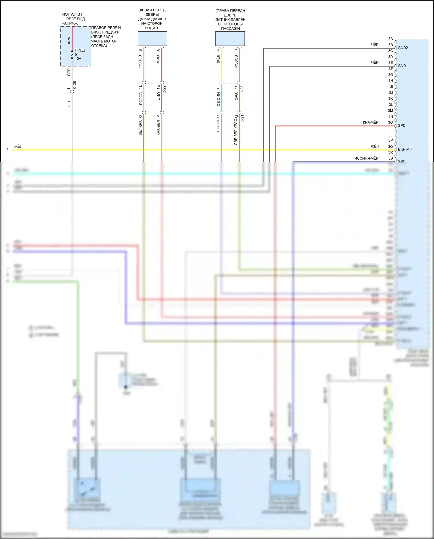 CX-90 Mazda I (2023-2024): Электросхема подушек безопасности (6 из 6) 