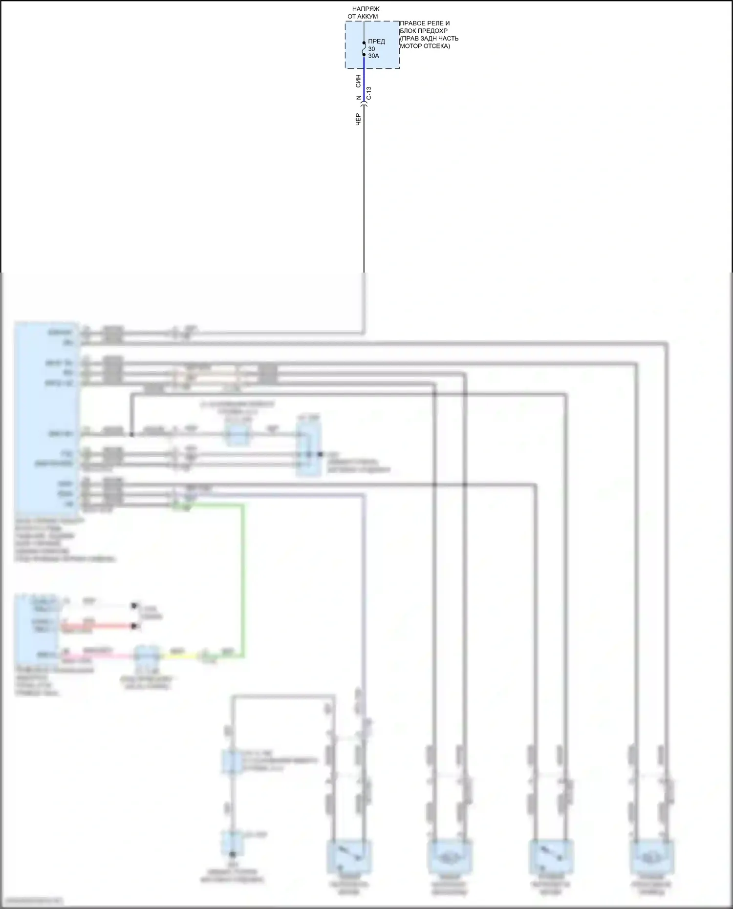 CX-90 Mazda I (2023-2024): Электросхема заднего сиденья в одно касание 
