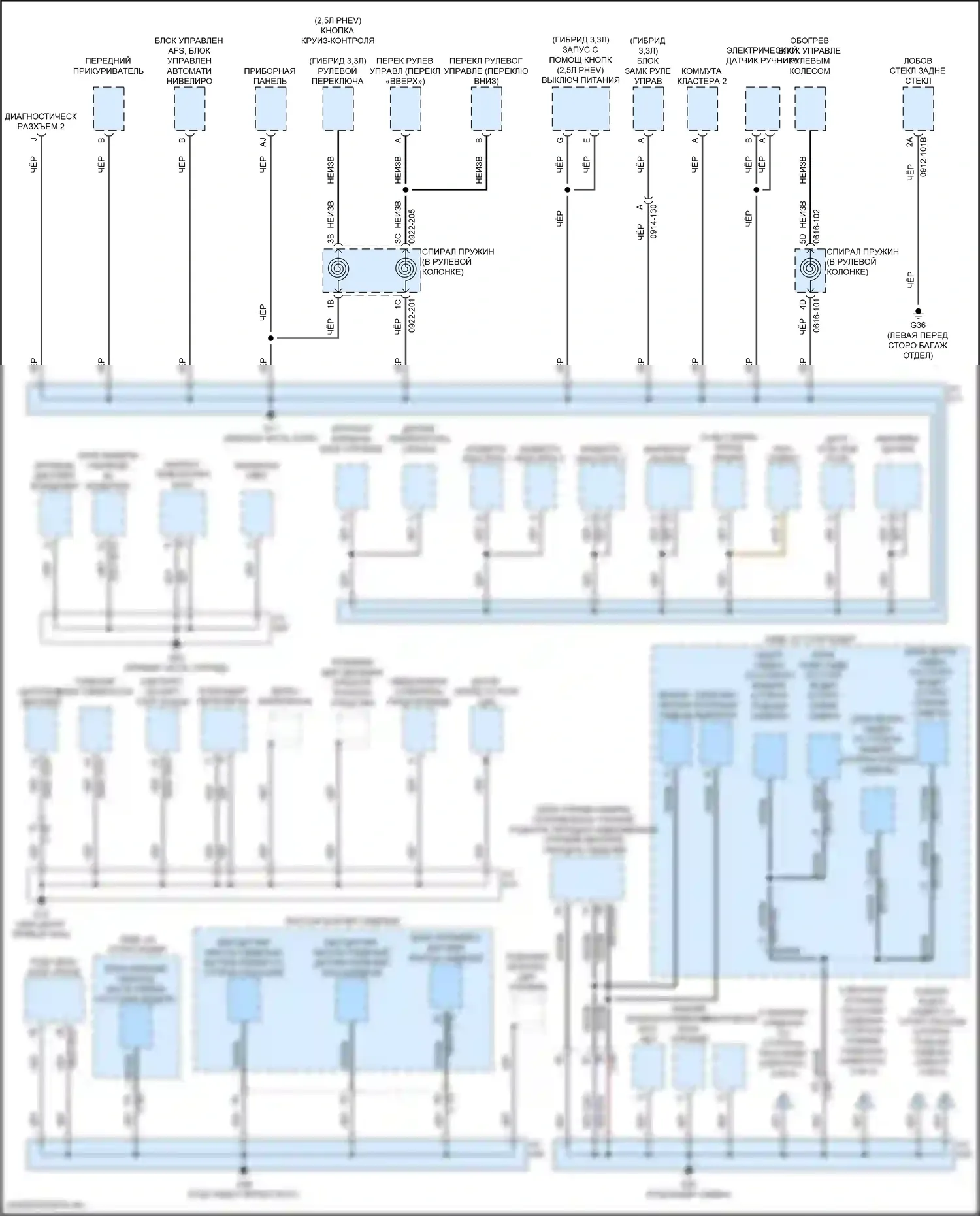 CX-90 Mazda I (2023-2024): Электросхема точек подключения масс (5 из 5) 