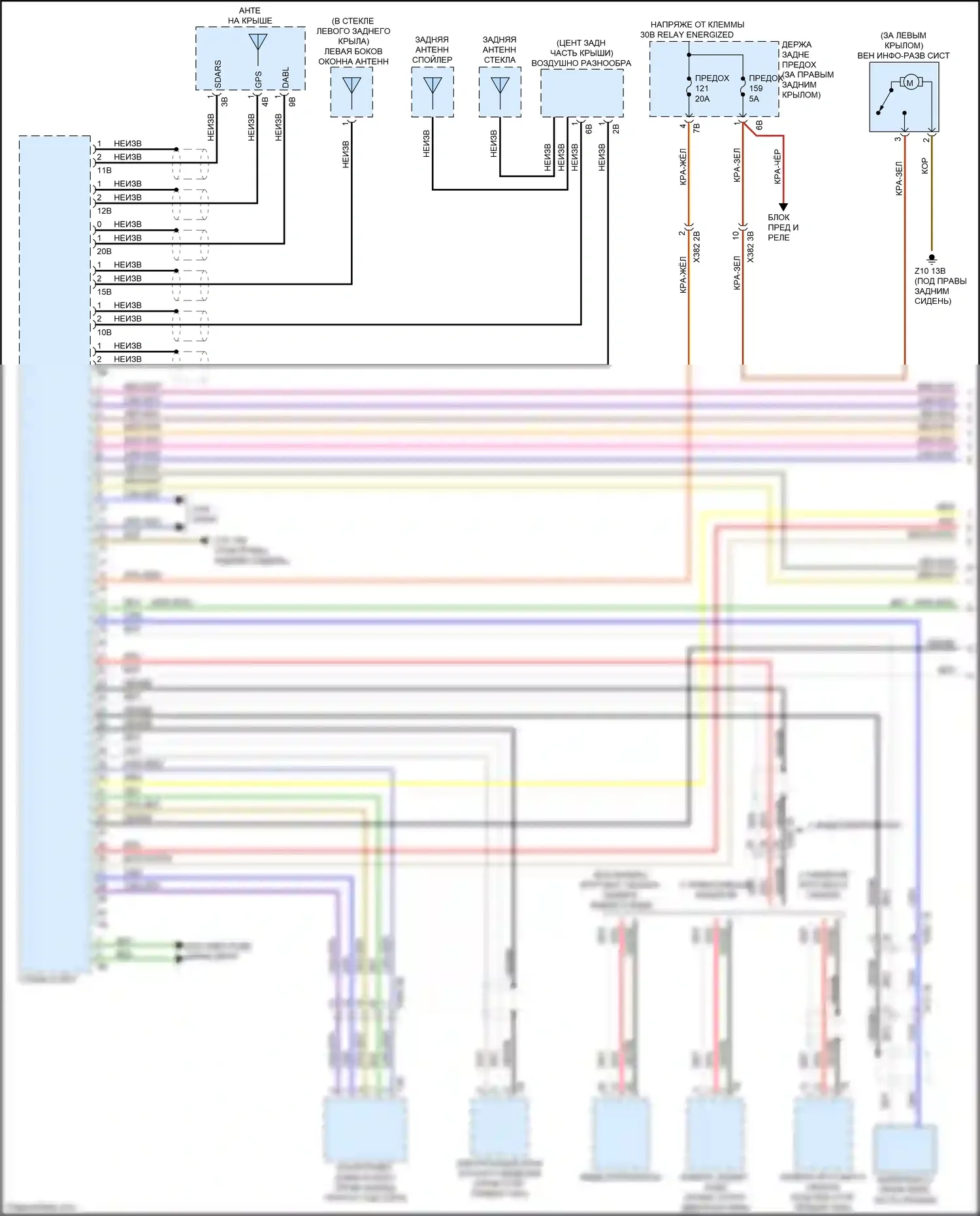Flair Wagon Mazda III (2017-2023): Электросхема навигации, без магнитолы hifi и активного звукового оформления (1 из 3) 