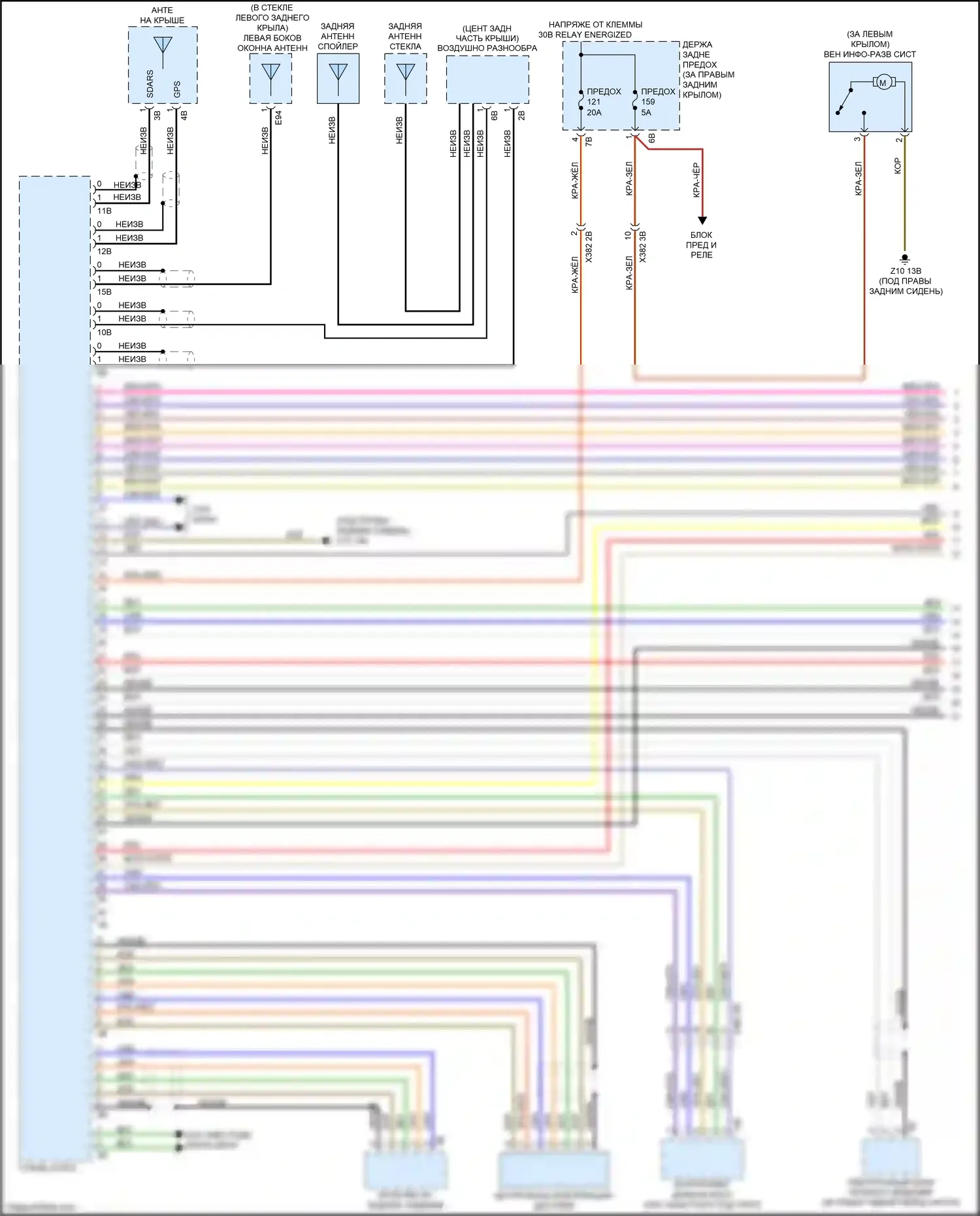 Flair Wagon Mazda III (2017-2023): Электросхема навигации, с hifi магнитолы и активным звуковым оформлением (1 из 4) 