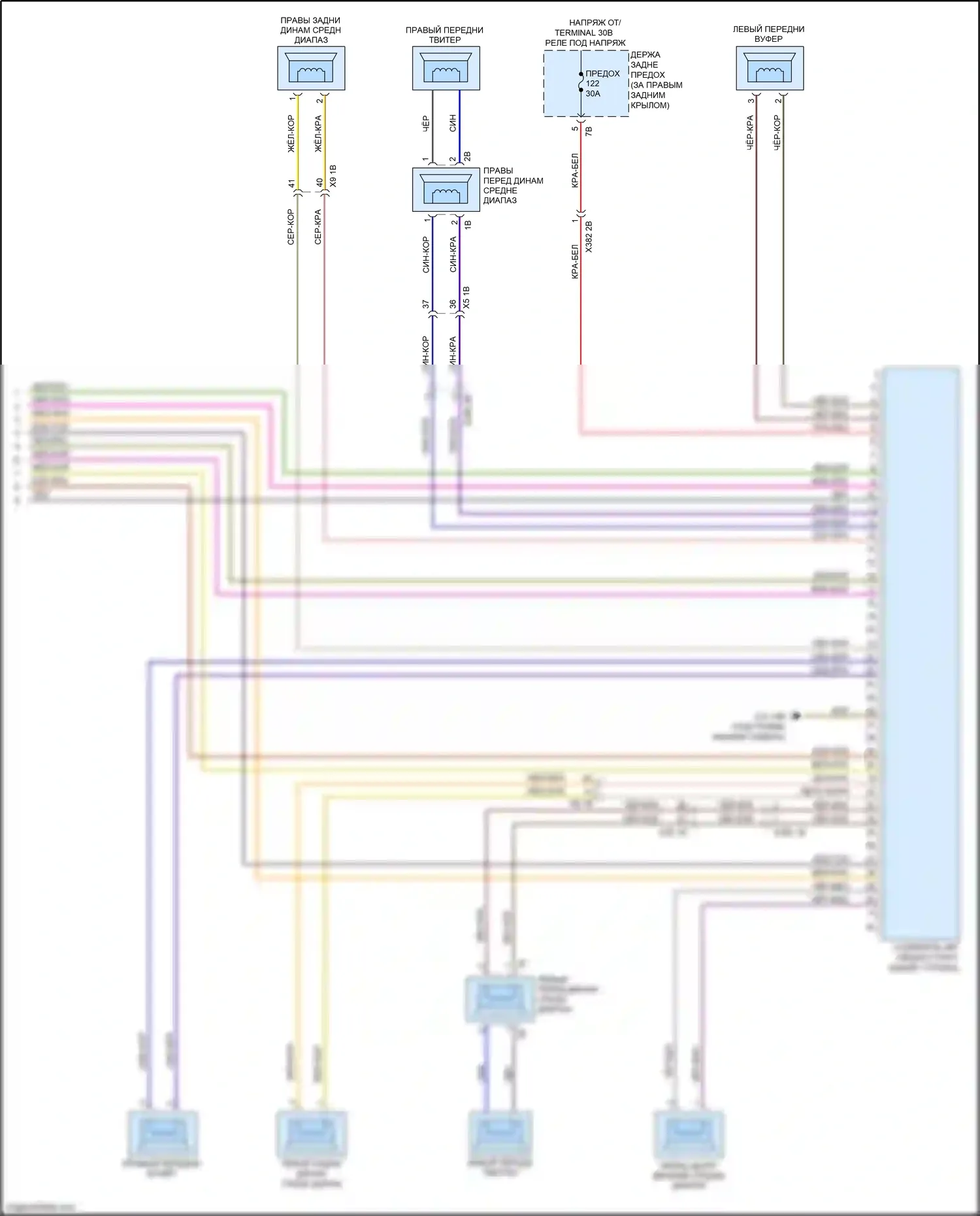 Flair Wagon Mazda III (2017-2023): Электросхема навигации, с магнитолой hifi, без активного звукового оформления (4 из 4) 