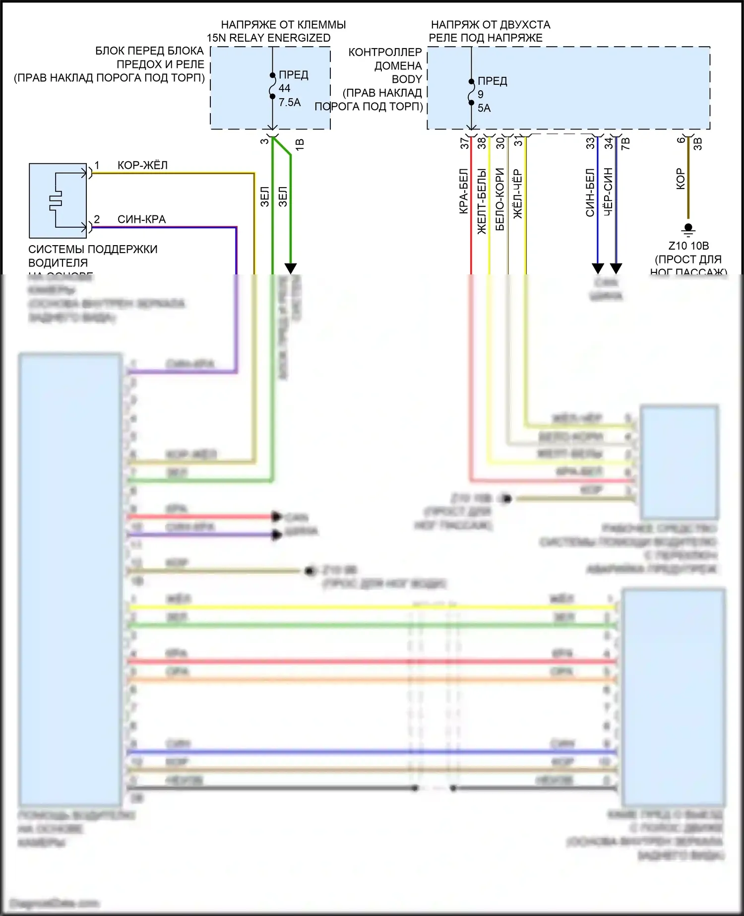 Flair Wagon Mazda III (2017-2023): Электросхема предупреждения о выезде с полосы движения, с камерой 