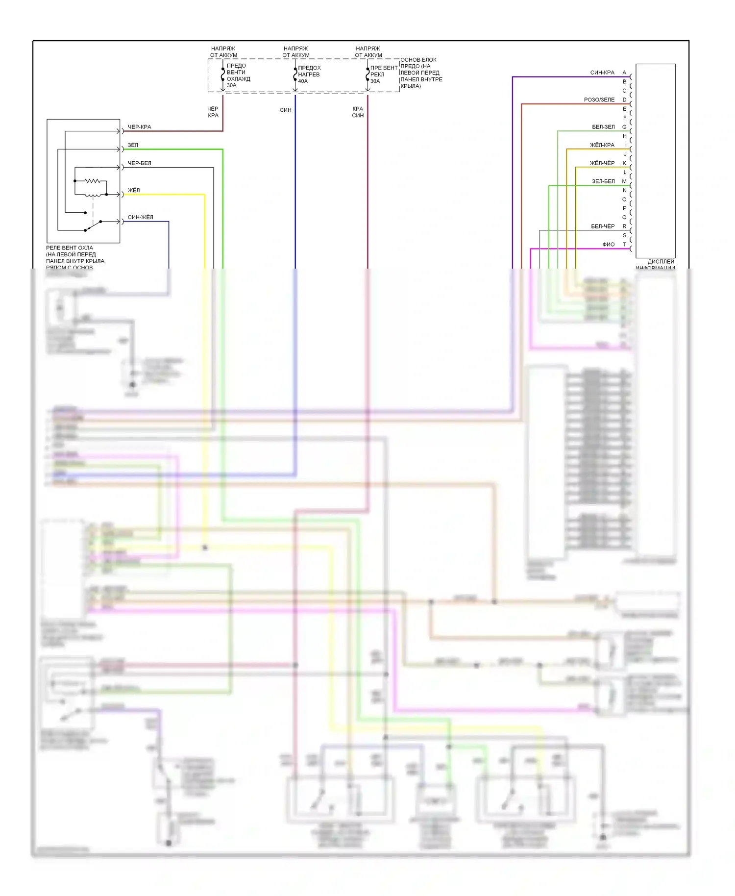 Millenia Mazda I рестайлинг (2000-2003): 2.5л, электросхема климат контроля (2 из 2) 