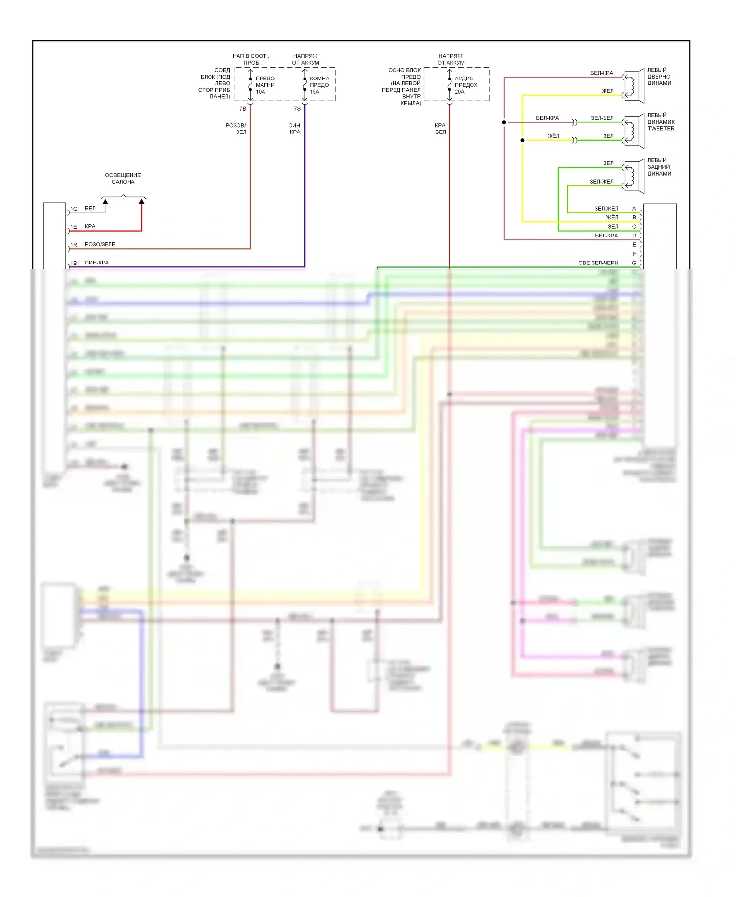 Millenia Mazda I рестайлинг (2000-2003): Магнитола электросхем, bose 