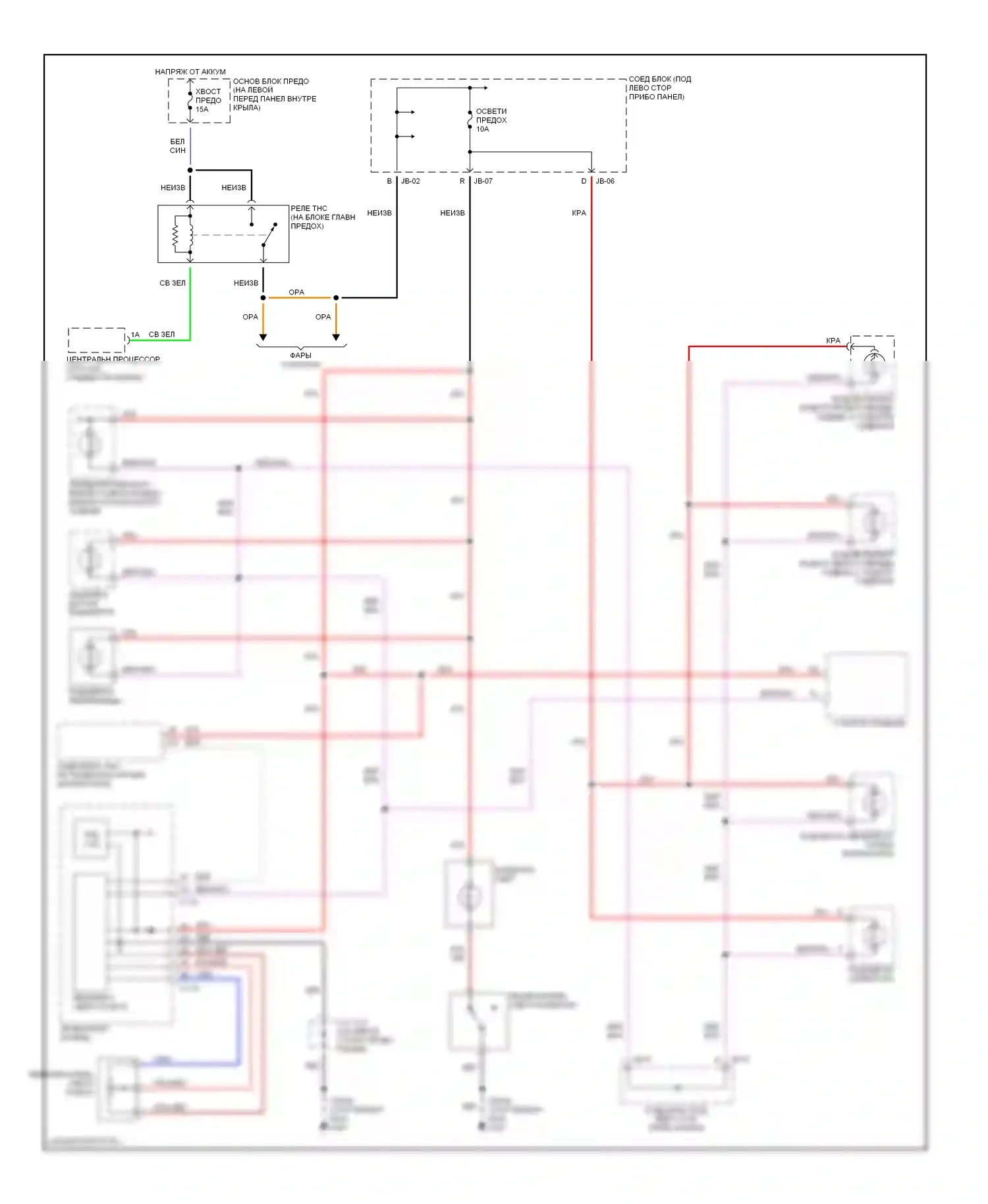 Millenia Mazda I рестайлинг (2000-2003): Электросхема подсветки приборной панели 