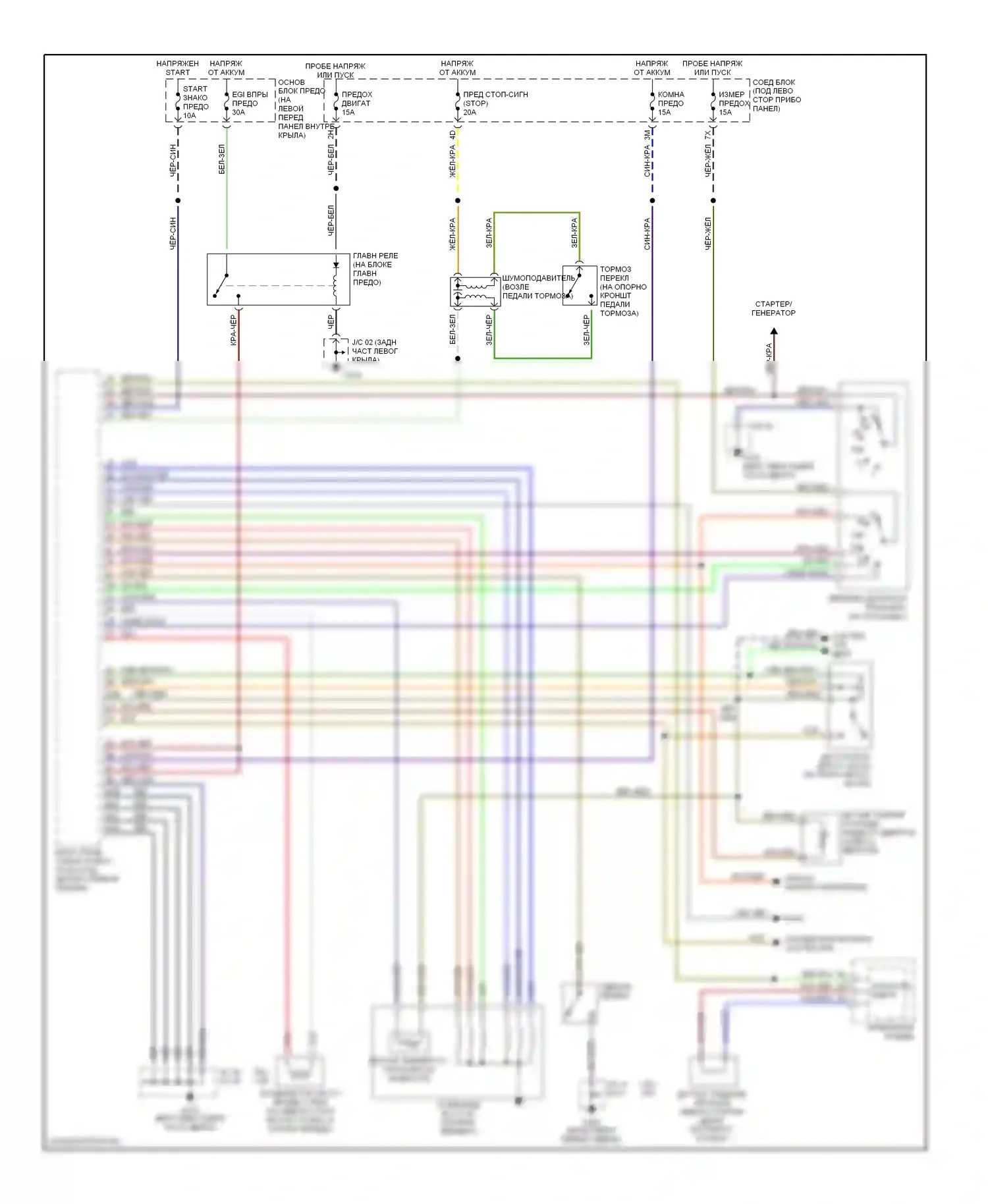 Millenia Mazda I (1994-2000): 2.5l, электросхема автоматической коробки передач 