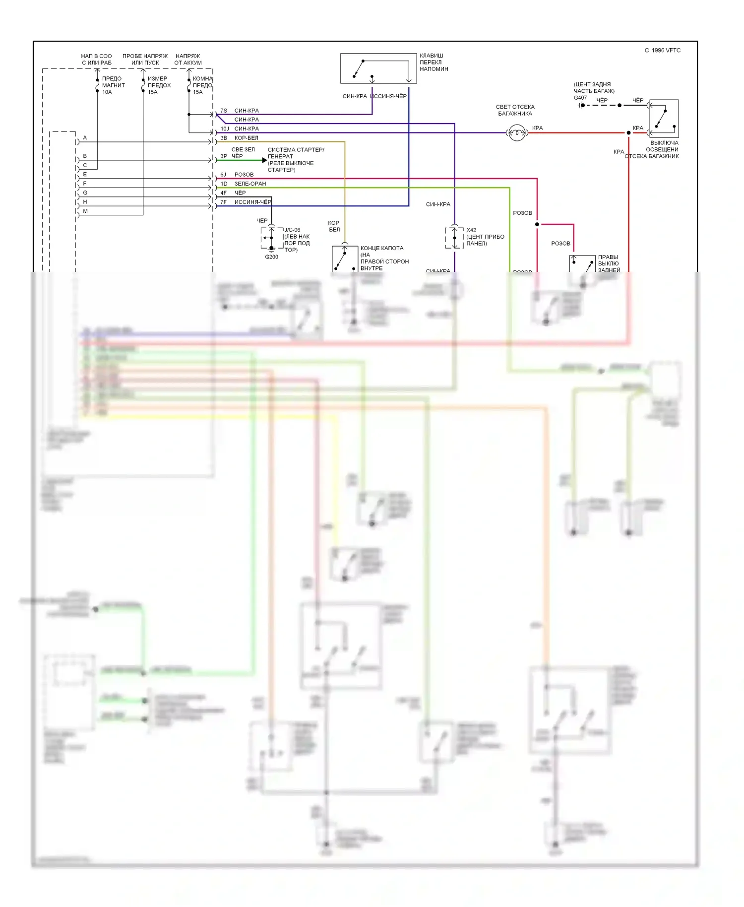 Millenia Mazda I (1994-2000): Сигнализации электросхема 