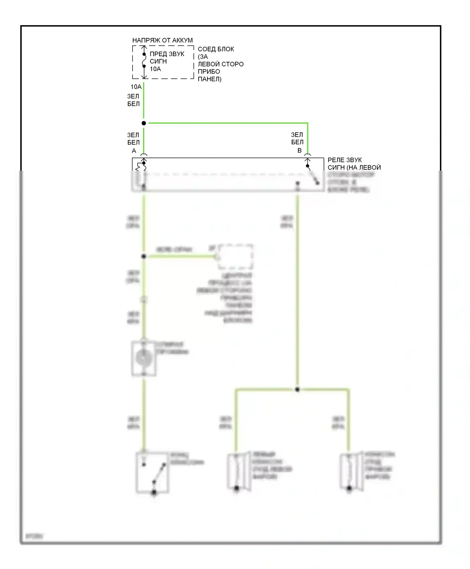 MPV Mazda I (1988-1999): Электросхема клаксона 