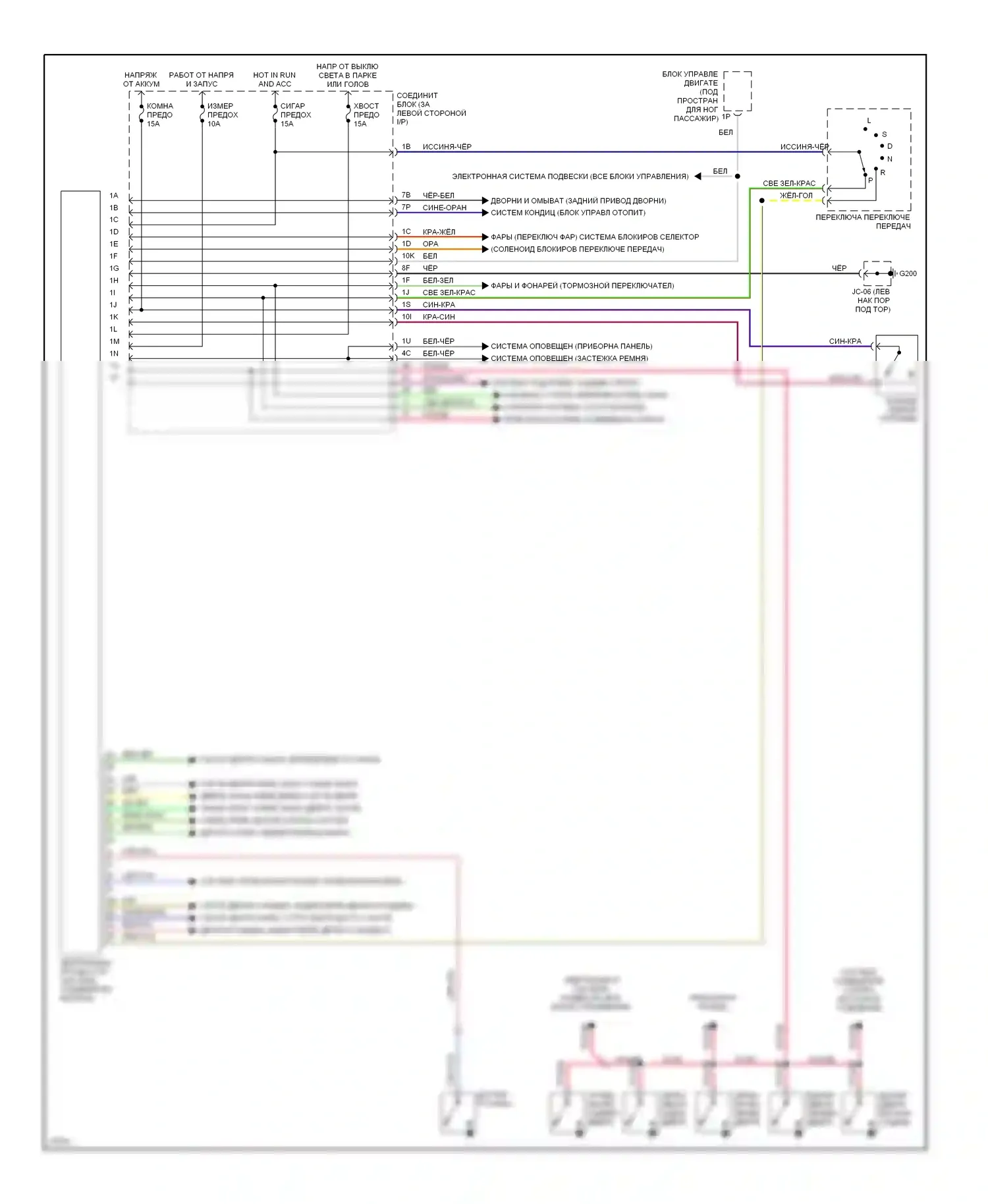 MPV Mazda I (1988-1999): Электросхемы компьютера тела 