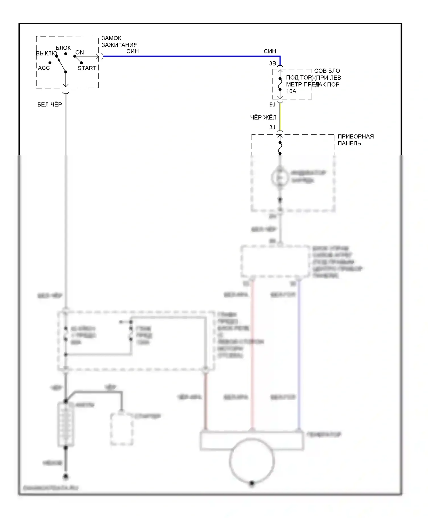 MPV Mazda II рестайлинг (2003-2006): Электросхема генератора 