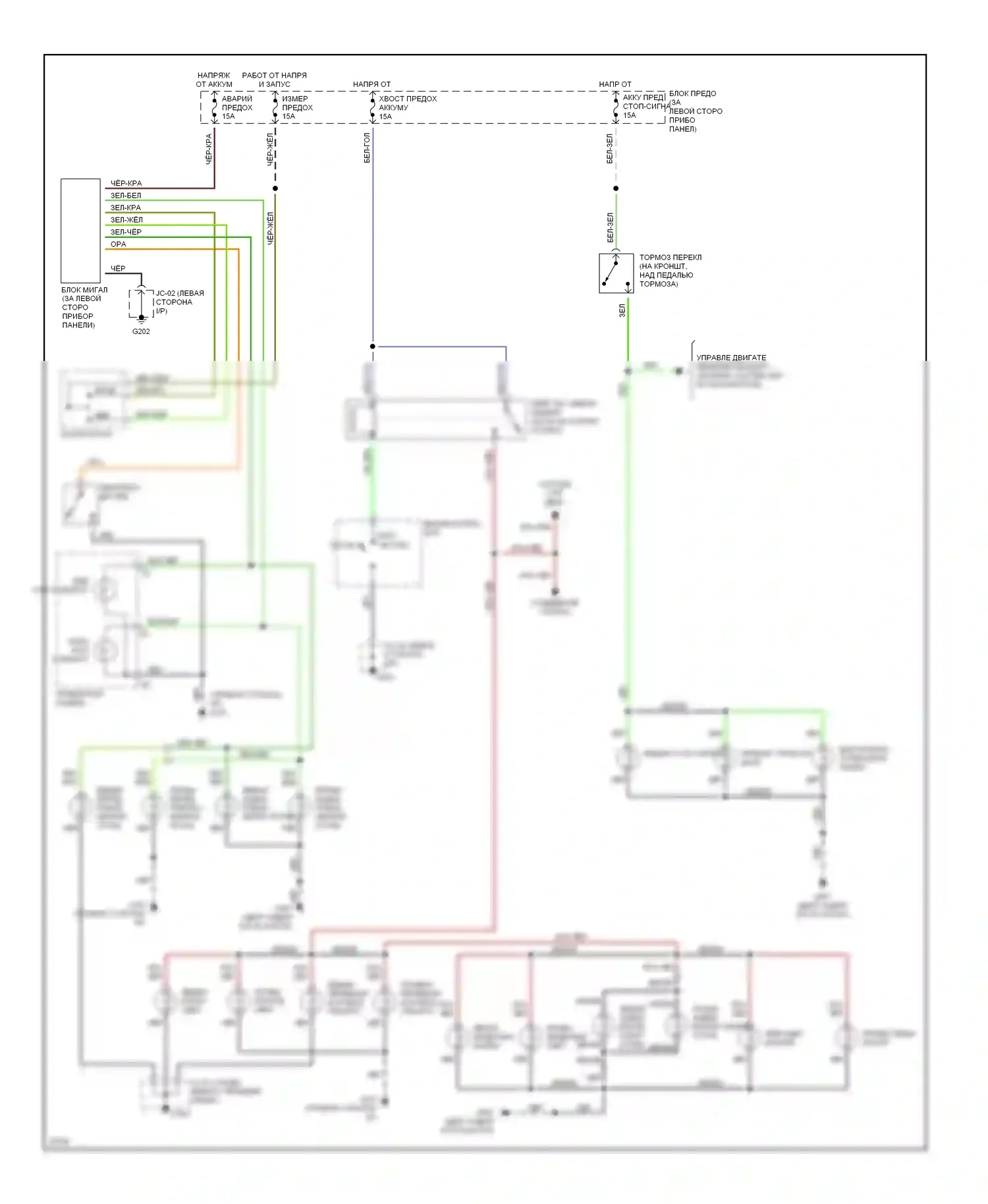MX-5 Mazda NA (1989-1998): Электросхема фар и фонарей, без дрели 