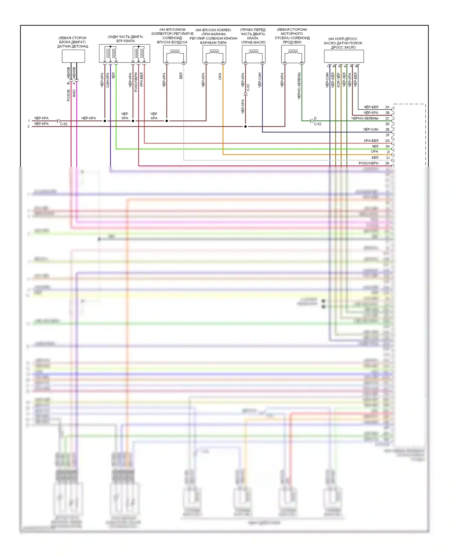 MX-5 Mazda NC рестайлинг (2008-2015): Электросхема двигателя 2.0l (4 из 4) 