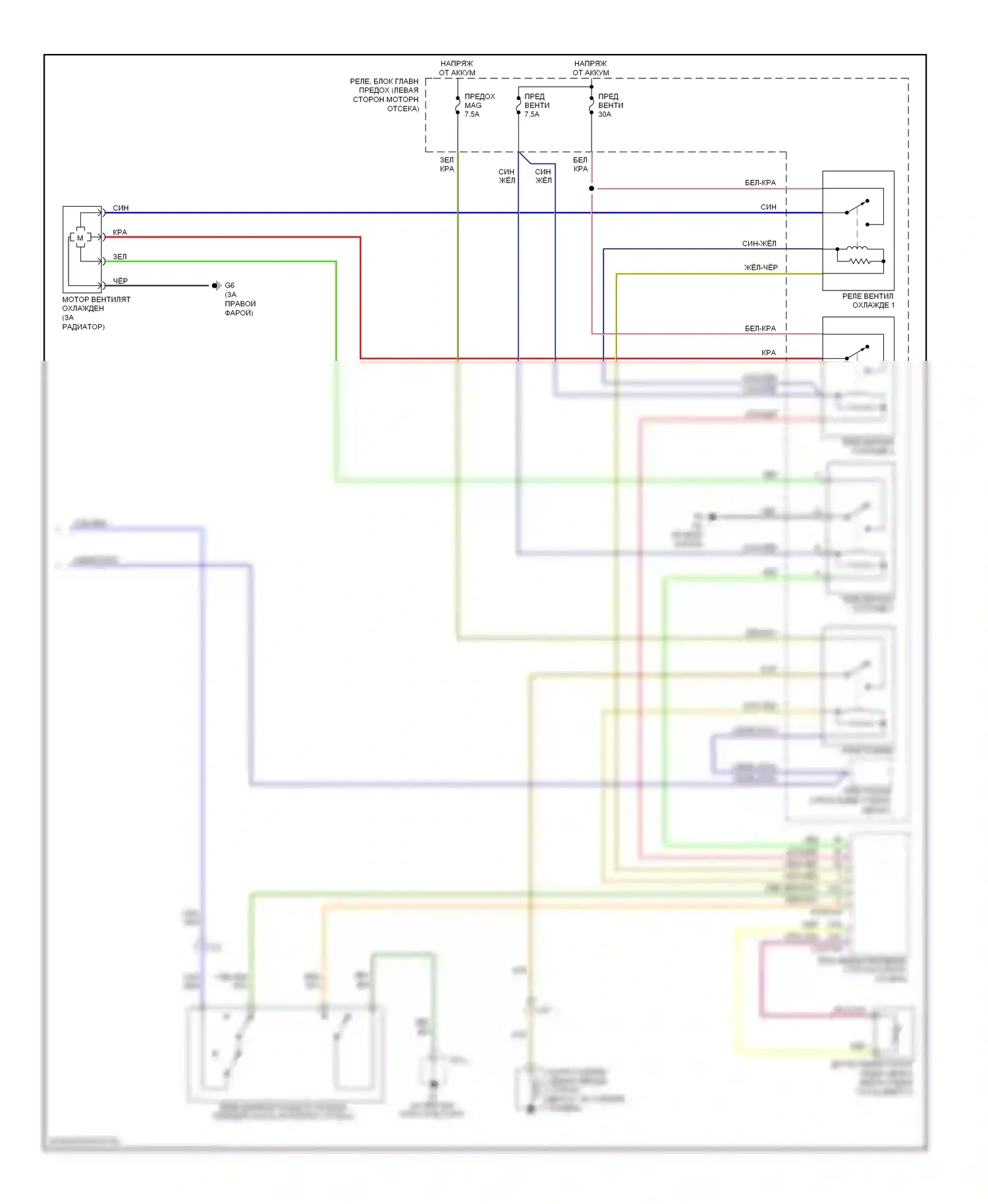 MX-5 Mazda NC рестайлинг (2008-2015): Электросхема климат контроля (2 из 2) 