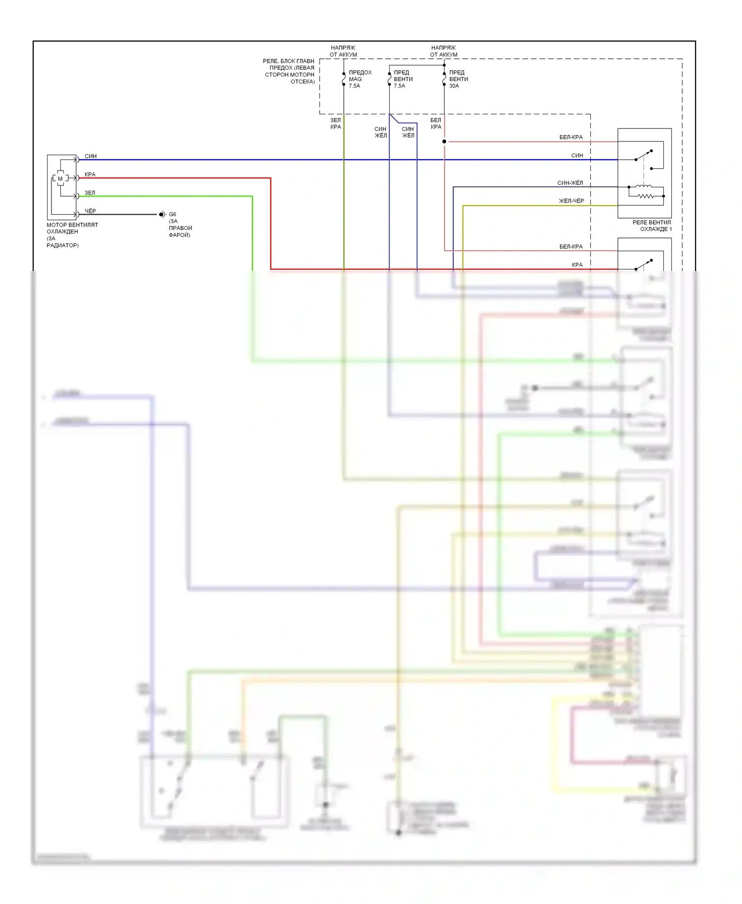 MX-5 Mazda NC рестайлинг (2008-2015): Электросхема ручного кондиционера (2 из 2) 