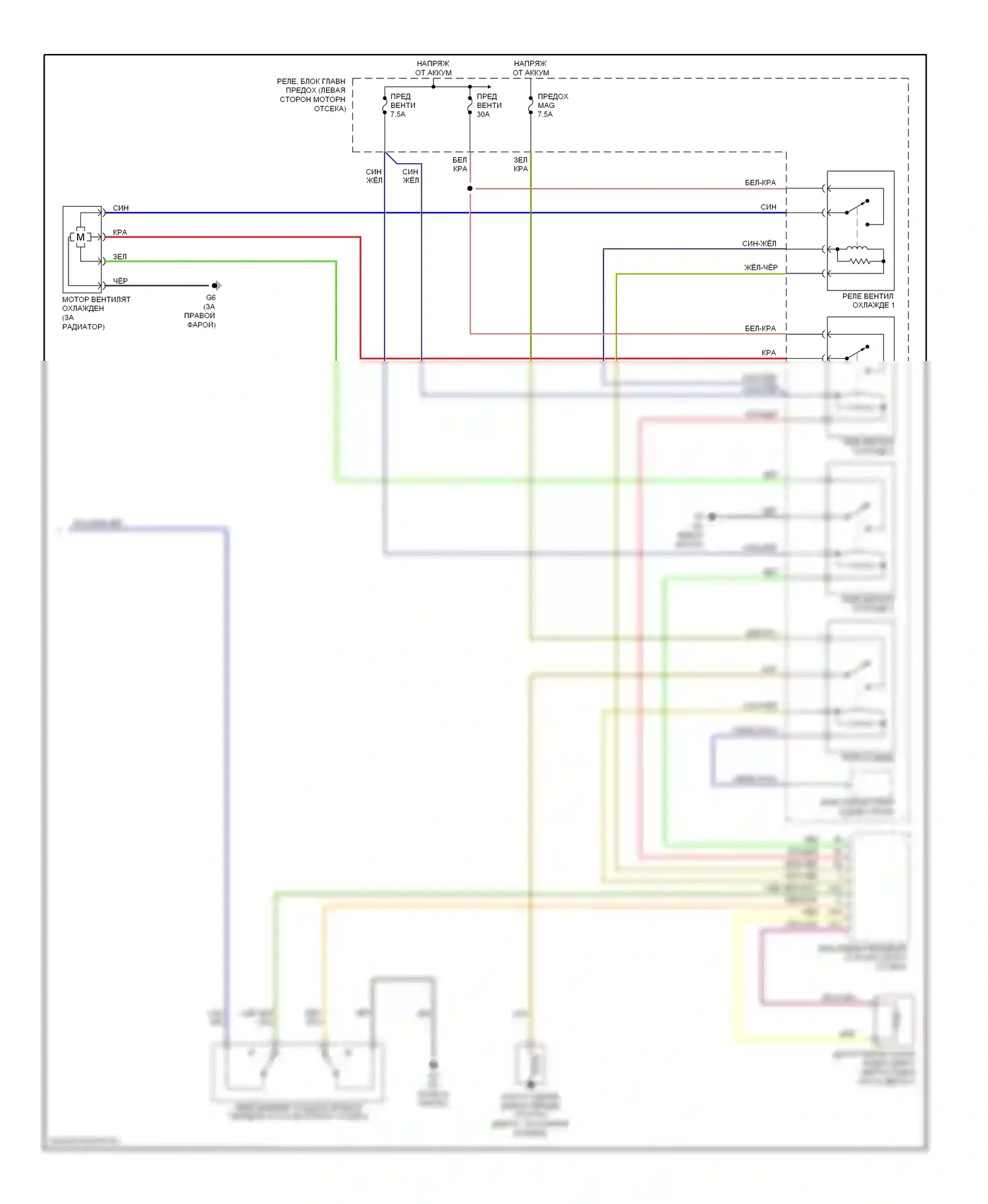 MX-5 Mazda NC (2005-2008): Электросхема ручного кондиционера (2 из 2) 