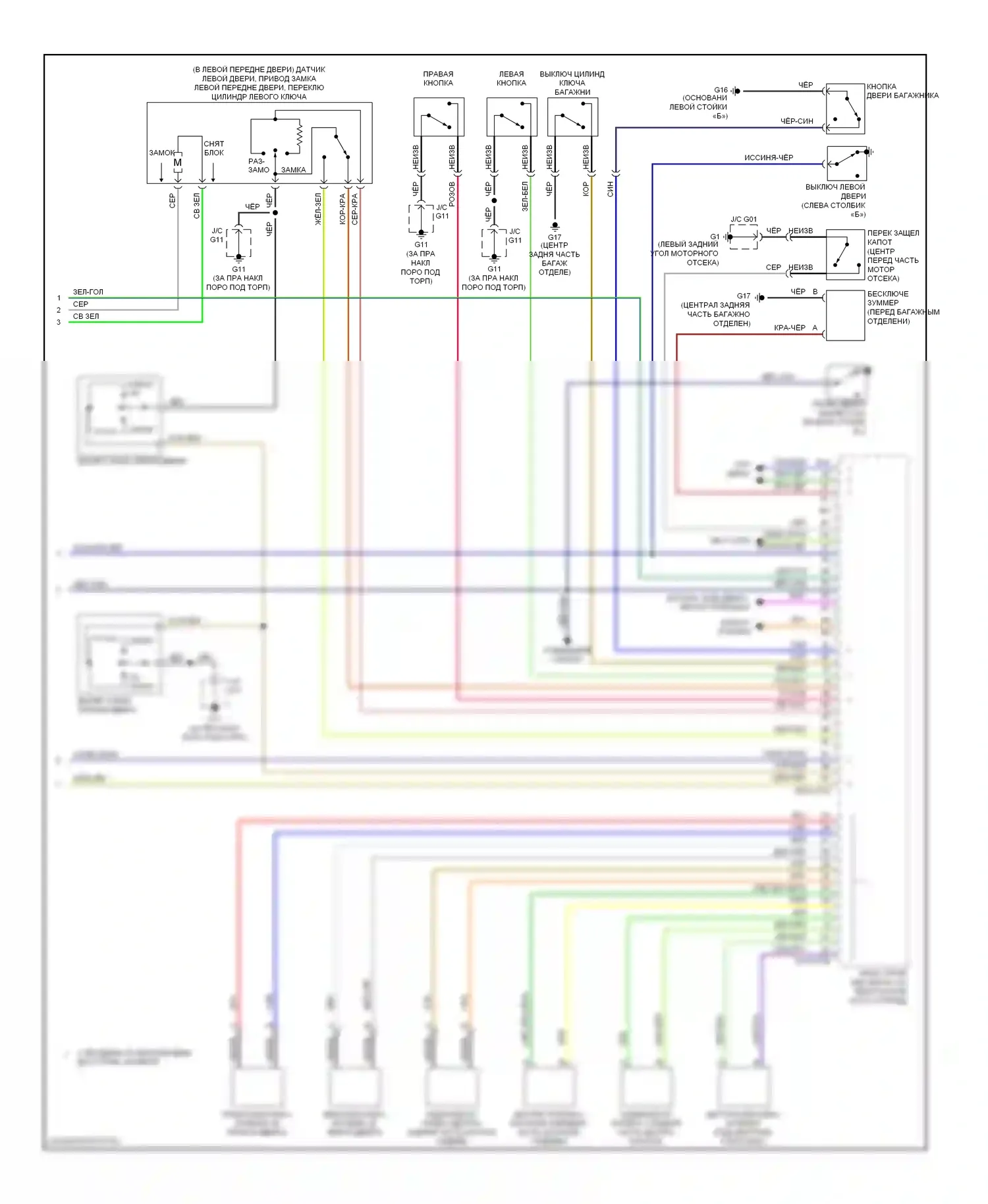 MX-5 Mazda NC (2005-2008): Электросхема защиты от взлома (2 из 2) 