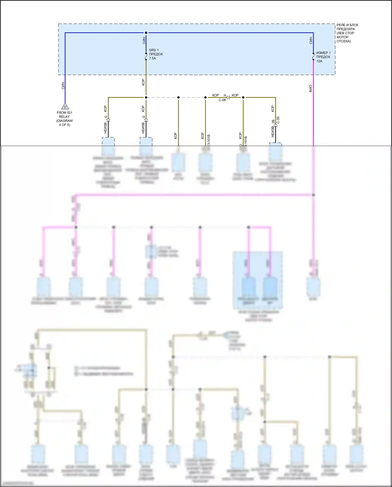 MX-5 Mazda ND (2015-2024): Электросхема блока предохранителей реле (5 из 5) 