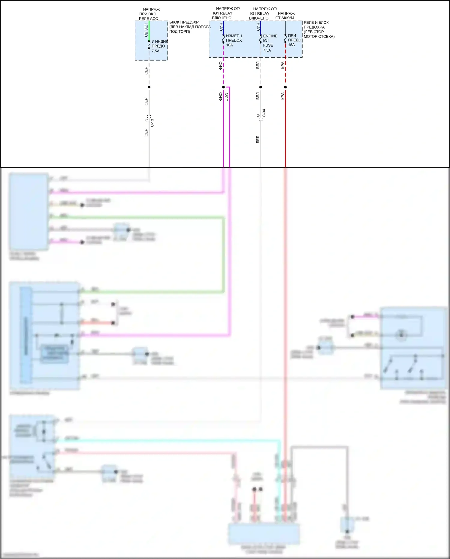 MX-5 Mazda ND (2015-2024): Электросхема блокировки селектора 