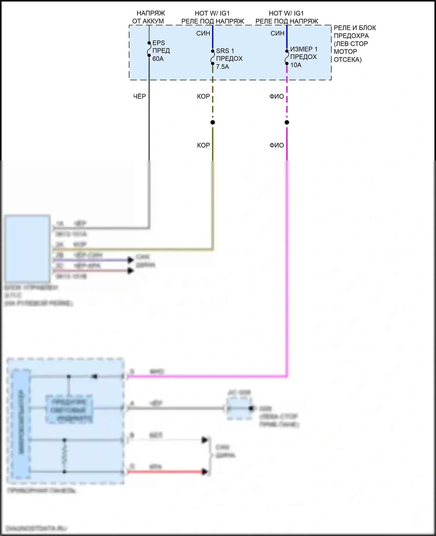 MX-5 Mazda ND (2015-2024): Электросхема электроусилителя руля 