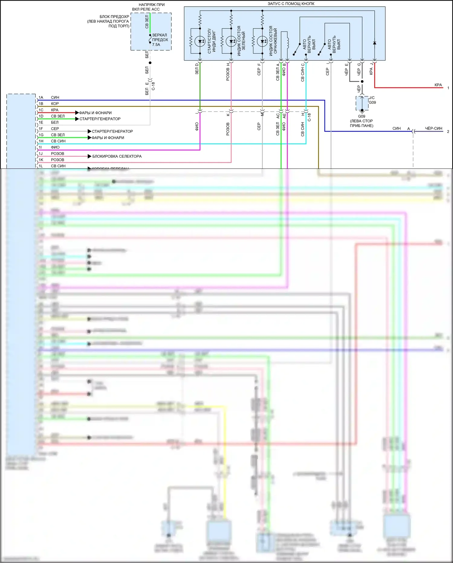 MX-5 Mazda ND (2015-2024): Сигнализации электросхема (1 из 4) 