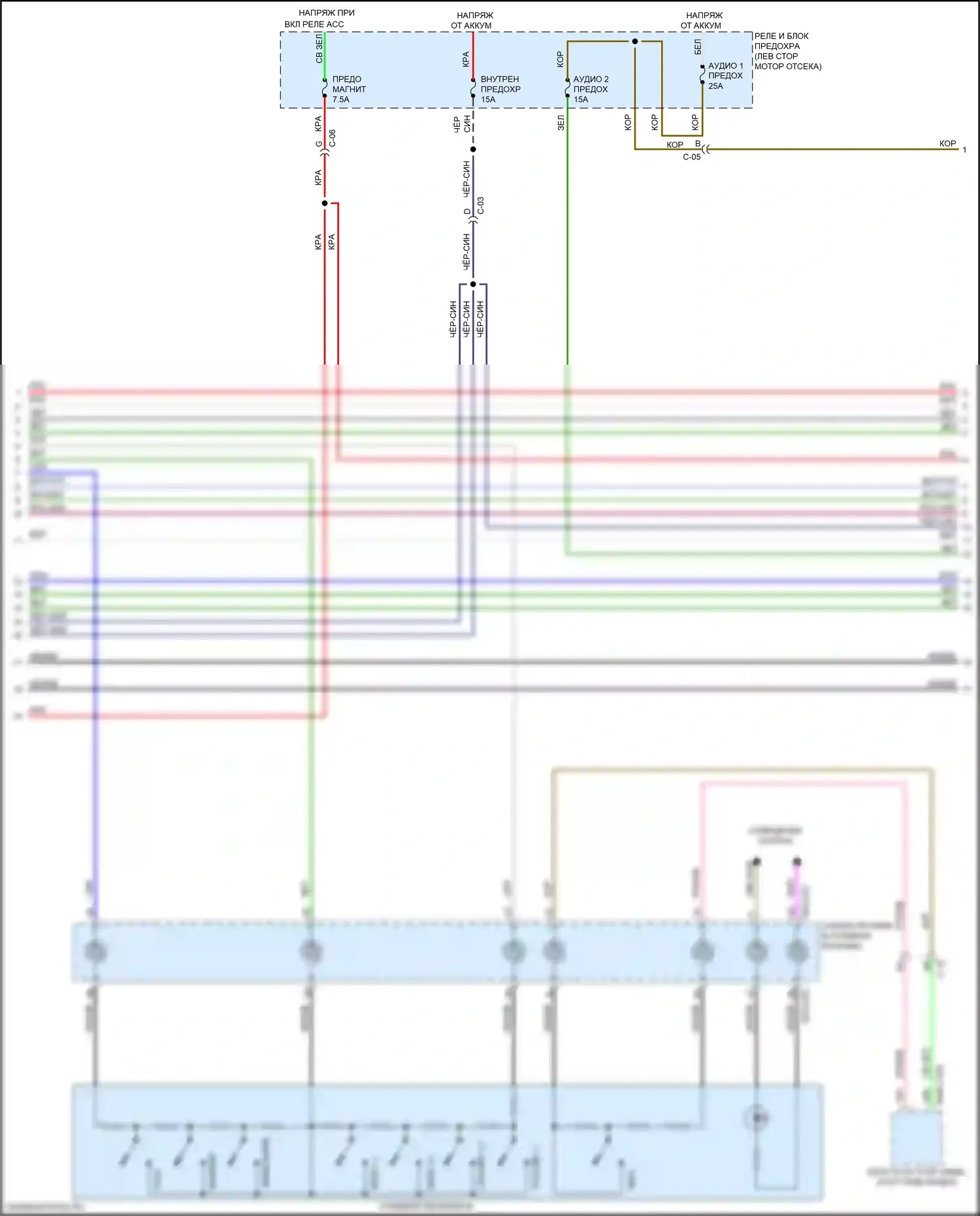 MX-5 Mazda ND (2015-2024): Электросхема навигации, с bose, без sirius xm спутниковая магнитола (2 из 4) 