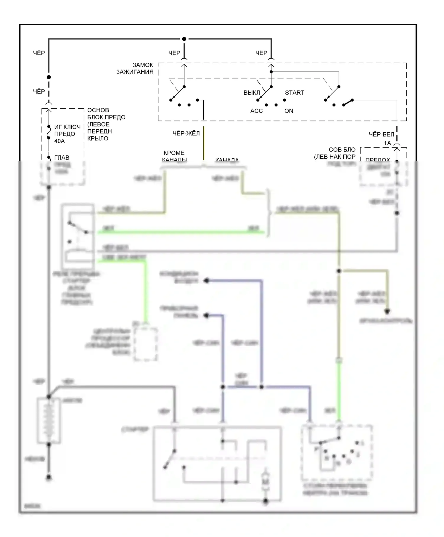 MX-6 Mazda I (1992-1997): 2,0л, электросхема стартера/генератора, автоматическая коробка передач 
