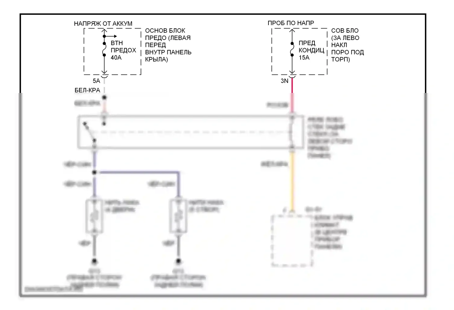 Protege Mazda BJ (1998-2004): Электросхема подогрева 