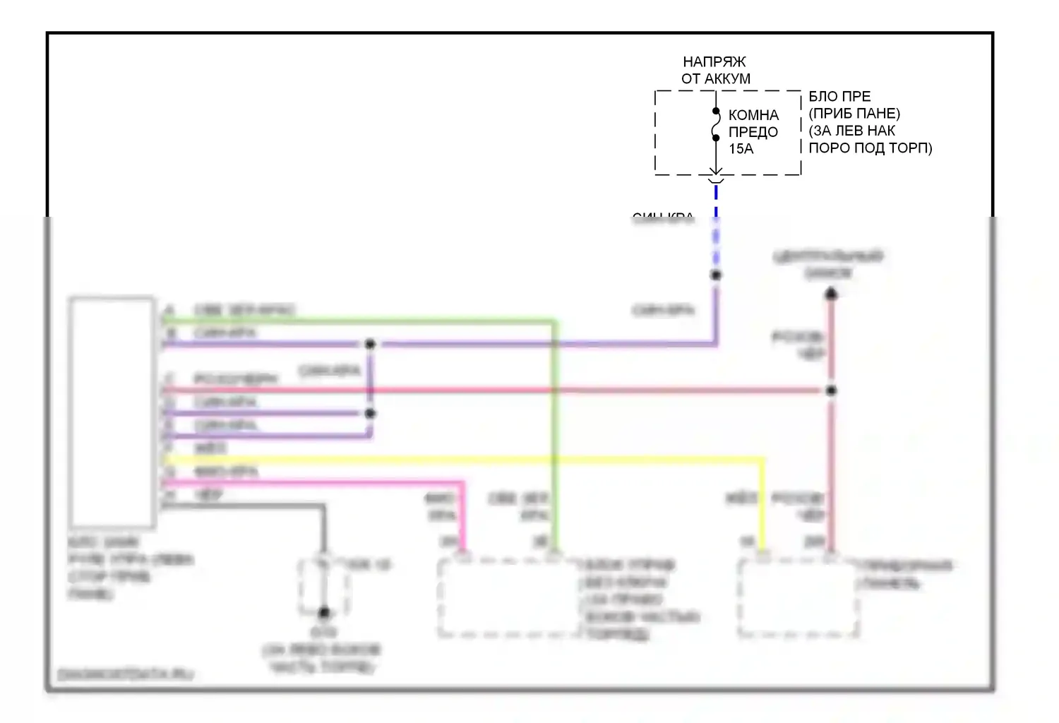 RX-8 Mazda I рестайлинг (2008-2012): Электросхема блокировки селектора 