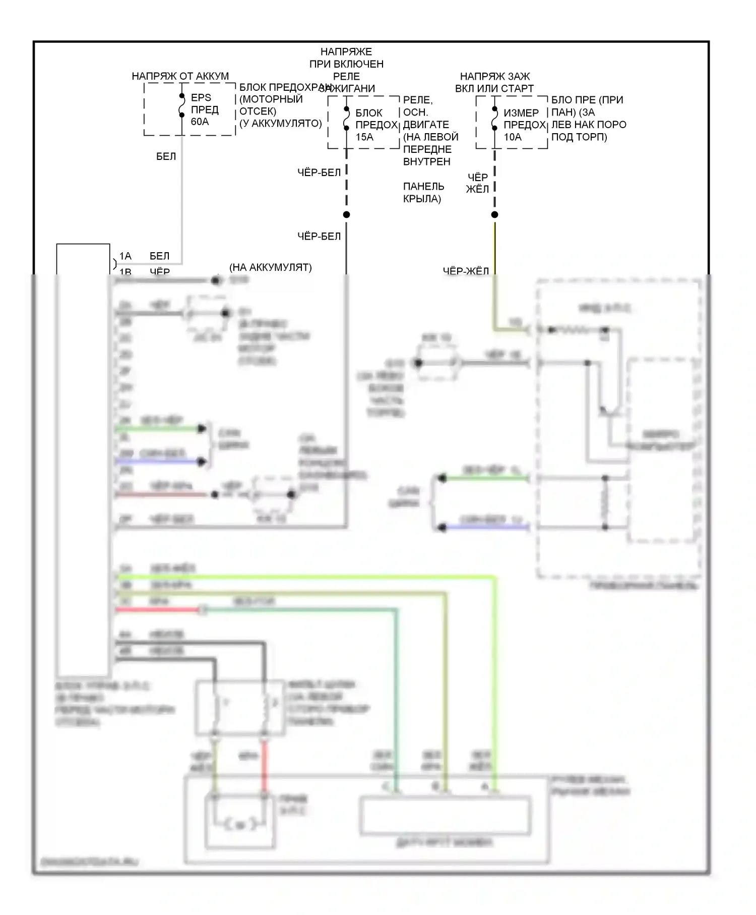 RX-8 Mazda I рестайлинг (2008-2012): Электросхема электроусилителя руля 