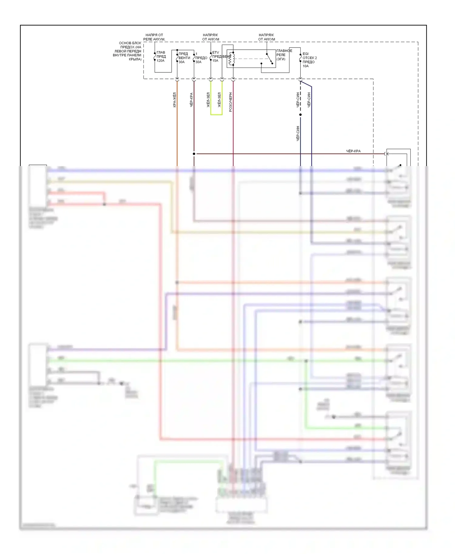 RX-8 Mazda I рестайлинг (2008-2012): Электросхема вентилятора охлаждения 
