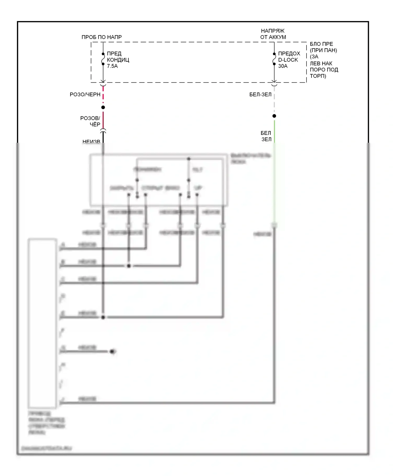 RX-8 Mazda I (2003-2008): Электросхема складной крыши/люка 