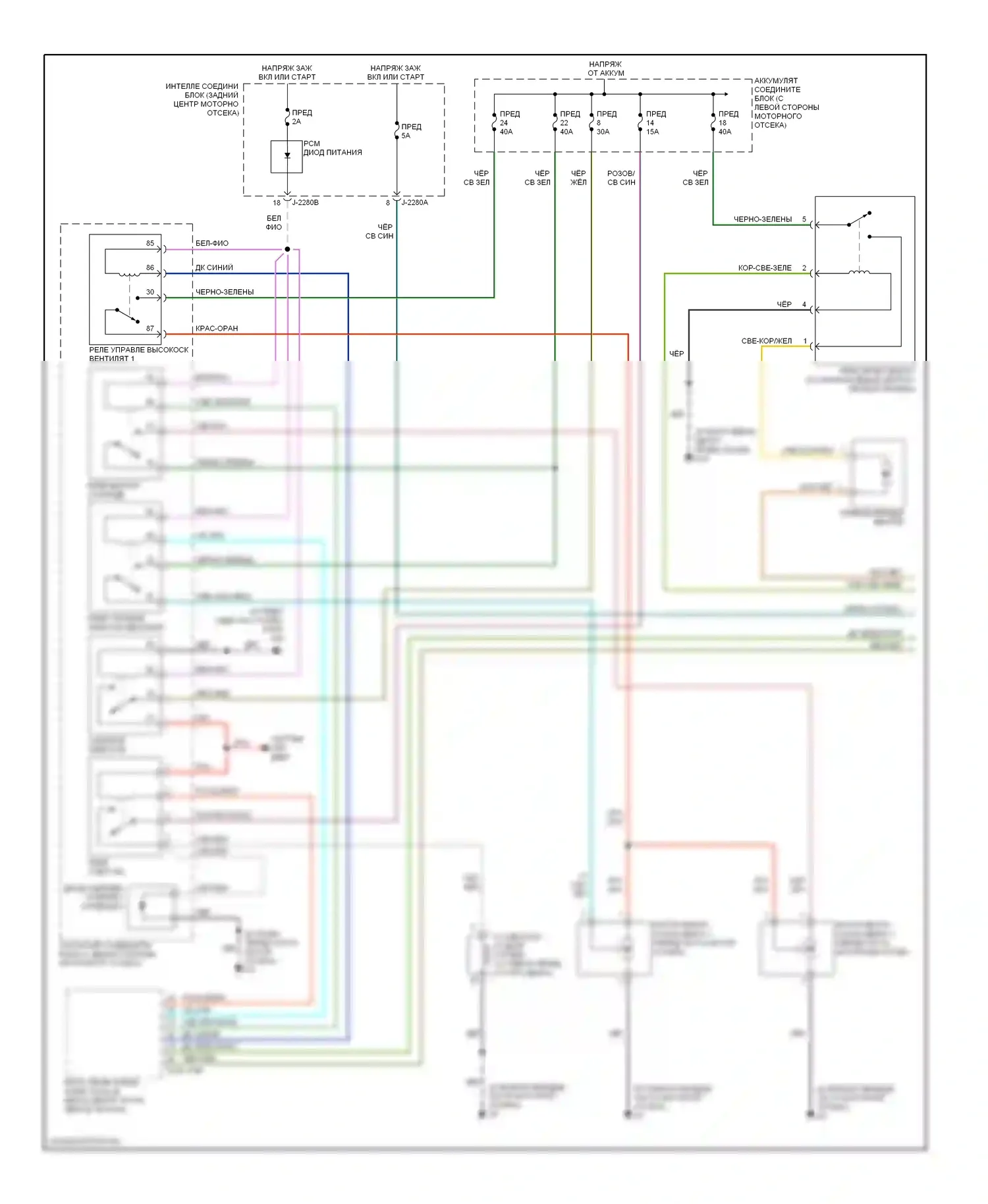 Tribute Mazda I рестайлинг (2004-2007): 2.0л, электросхема ручного кондиционера (1 из 2) 