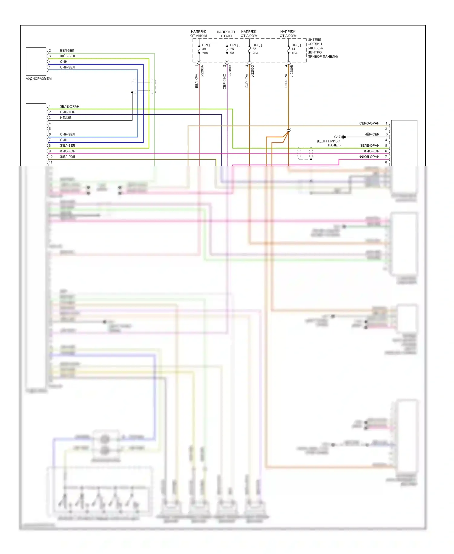 Tribute Mazda II (2007-2011): Электросхема магнитолы премиум-класса, за исключением гибридной 