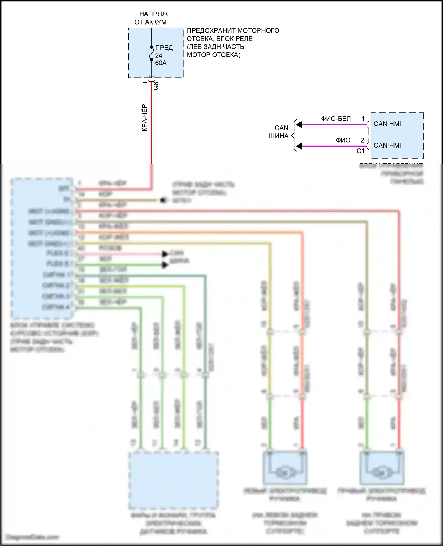 A-класс Mercedes-Benz W177 (2018-2023): Электросхема блокировки селектора 