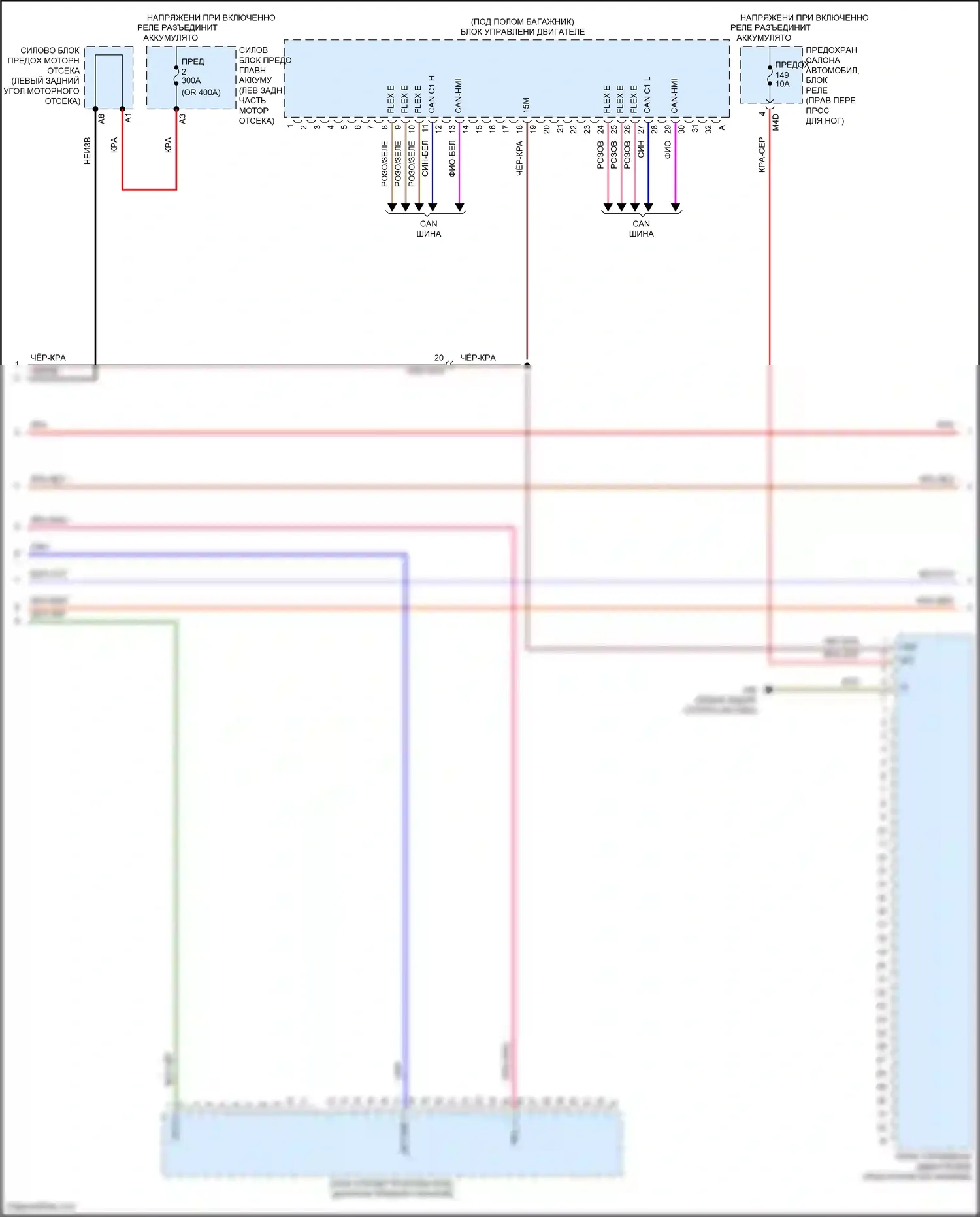 A-класс Mercedes-Benz W177 (2018-2023): Электросхема двигателя 2.0л турбо (4 из 8) 