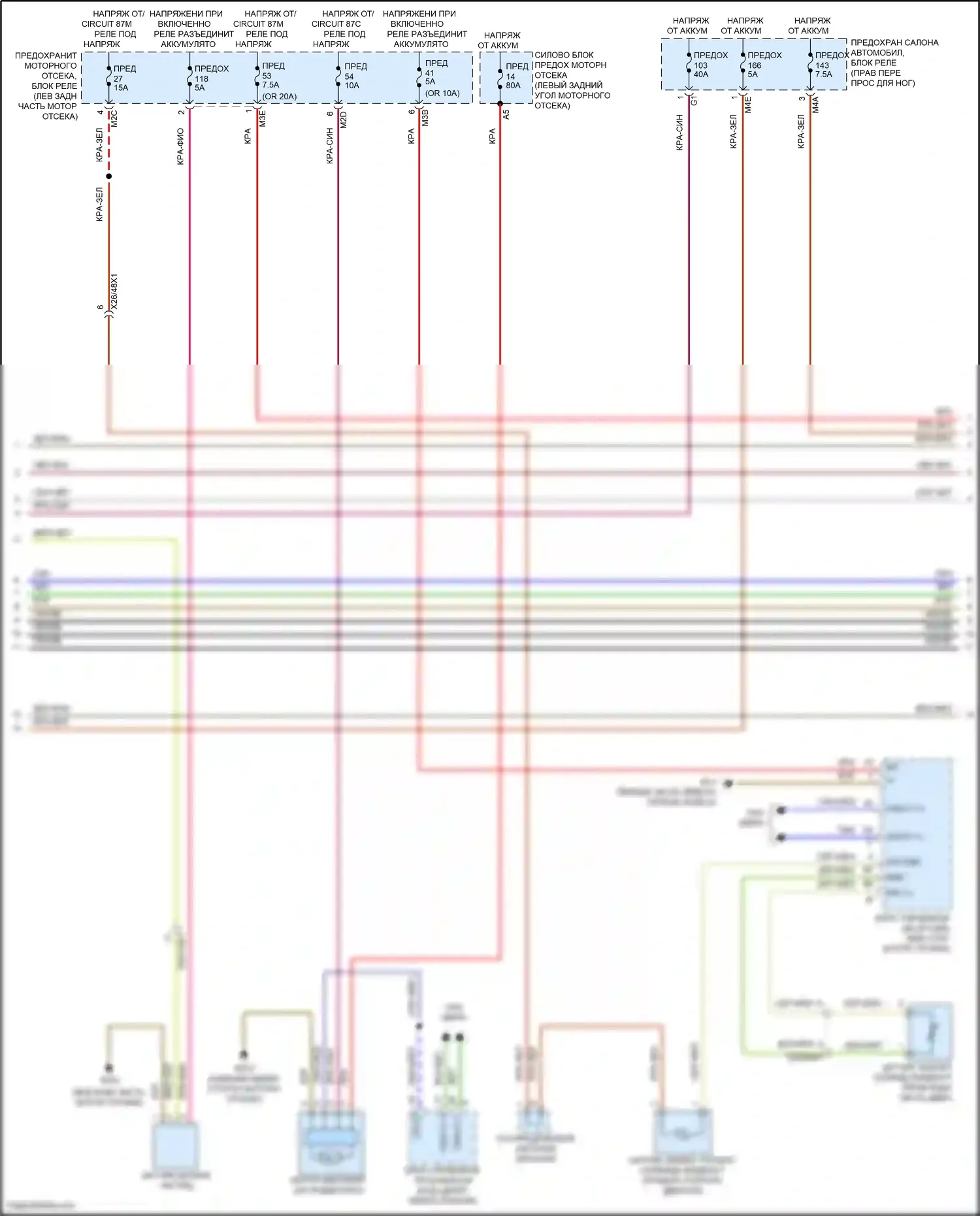 A-класс Mercedes-Benz W177 (2018-2023): Электросхема климат контроля (2 из 3) 