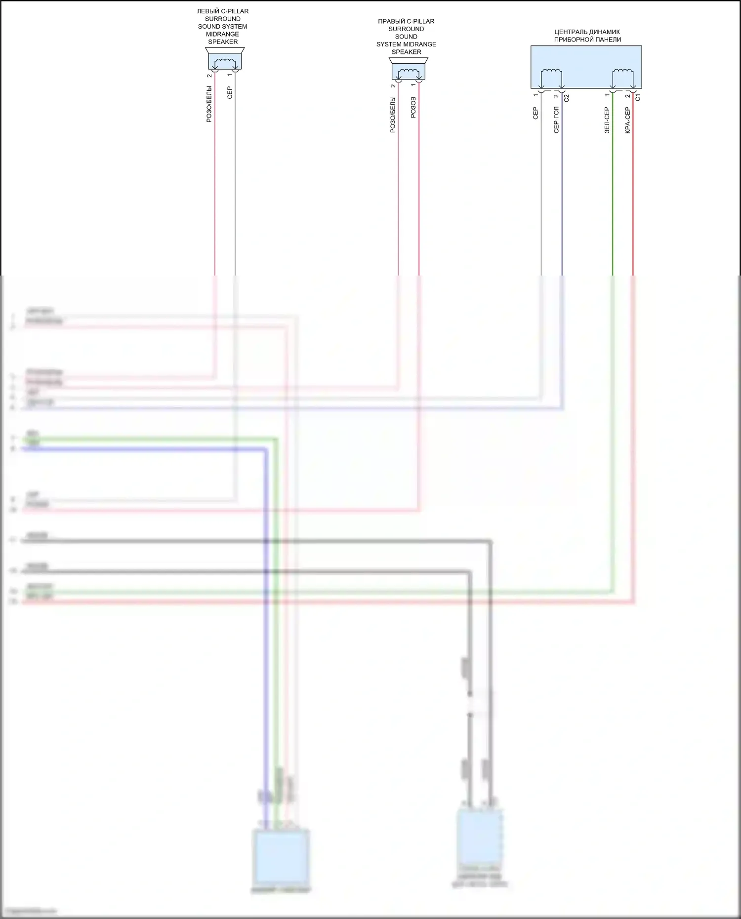 A-класс Mercedes-Benz W177 (2018-2023): Электросхема усилителя звука (2 из 2) 