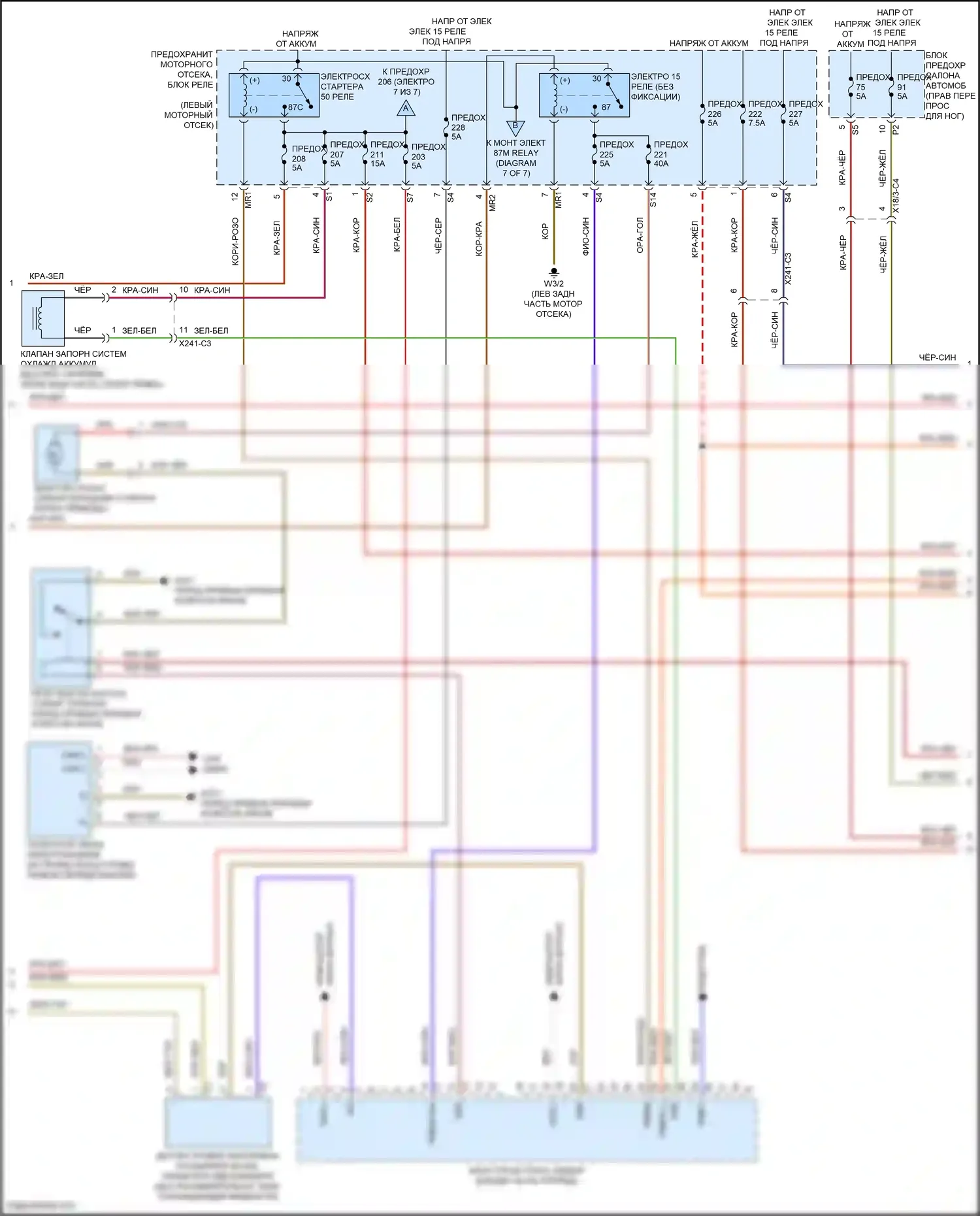 B-класс Mercedes-Benz W246 рестайлинг (2014-2018): Электросхема электрическая двигателя (2 из 7) 