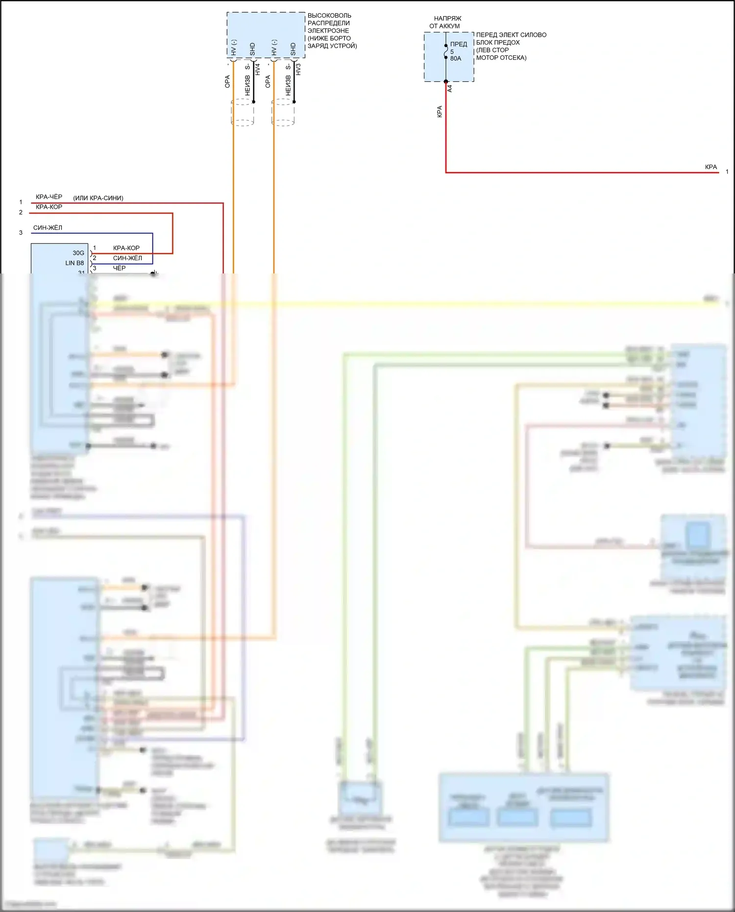 B-класс Mercedes-Benz W246 рестайлинг (2014-2018): Электросхема климат контроля (2 из 3) 