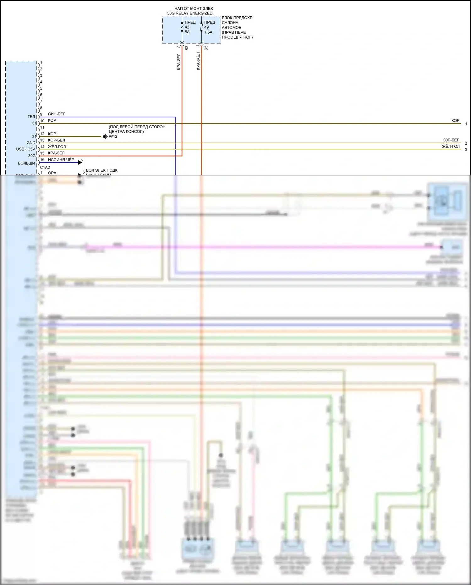 B-класс Mercedes-Benz W246 рестайлинг (2014-2018): Электросхема магнитолы comand (1 из 4) 