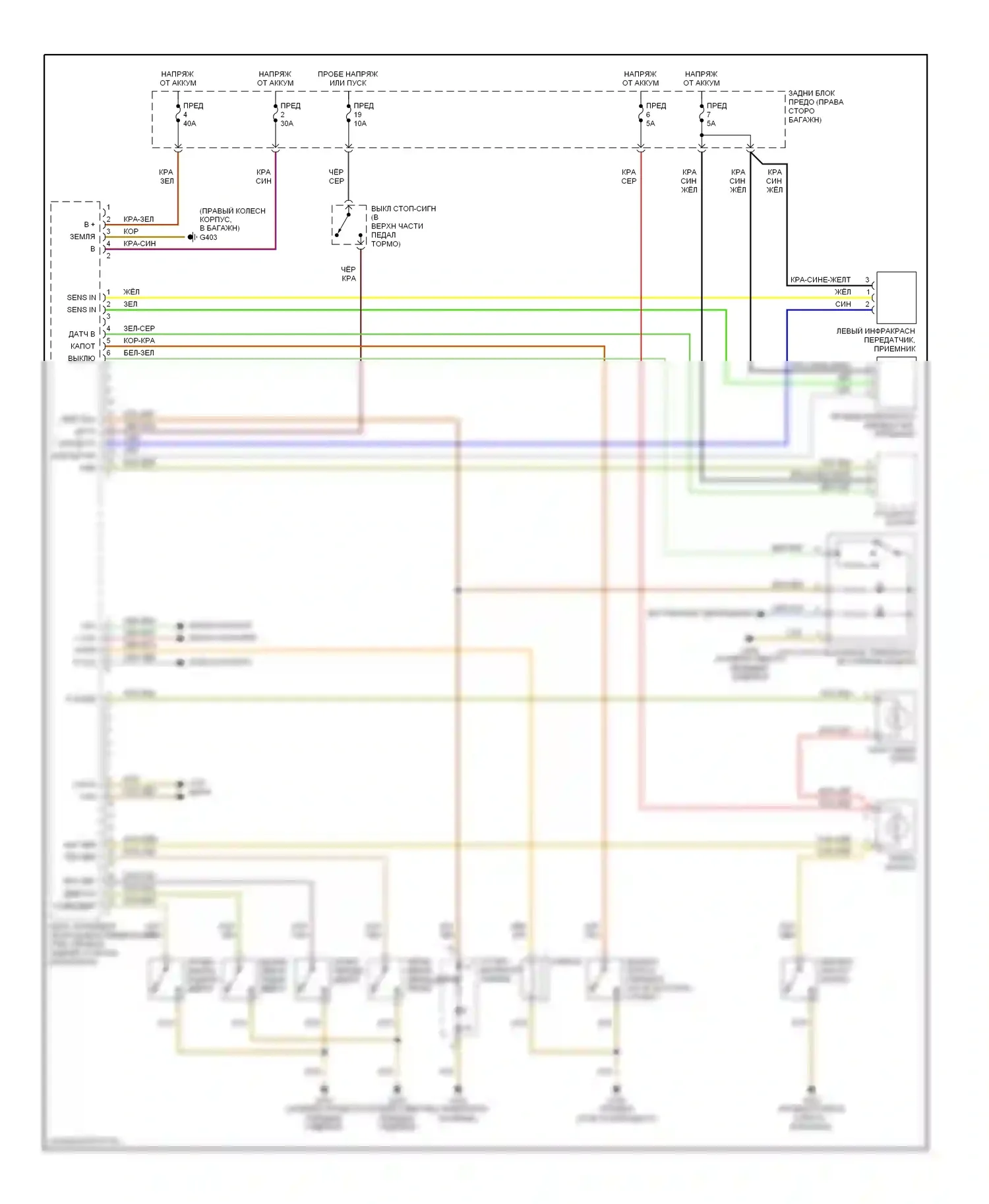 C-класс AMG Mercedes-Benz W202 рестайлинг (1997-2000): Сигнализации электросхема 