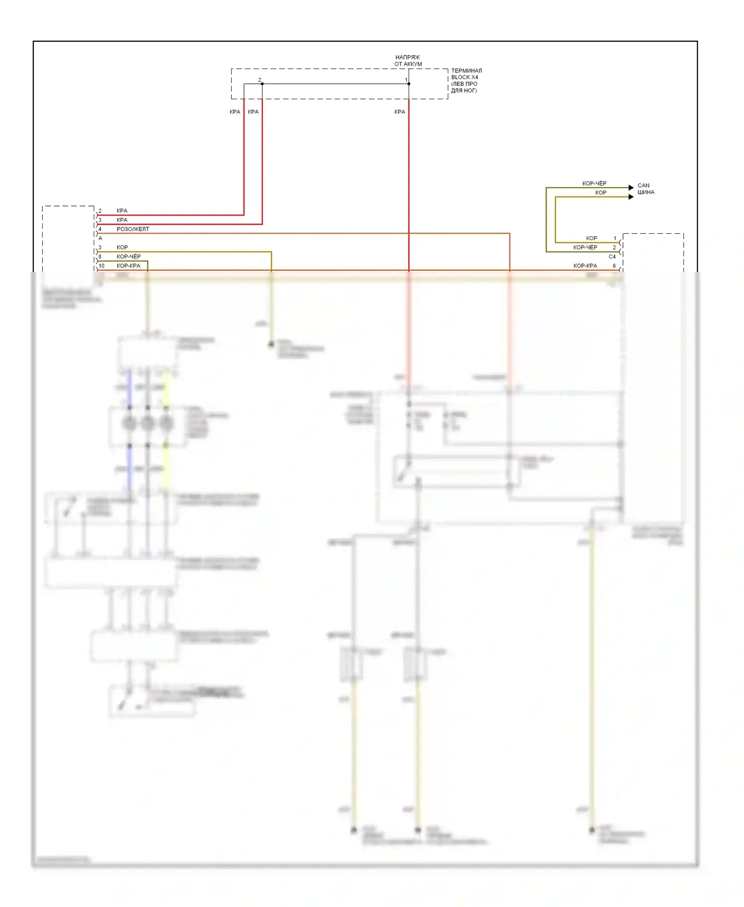 C-класс Mercedes-Benz W202 рестайлинг (1997-2001): Электросхема клаксона 