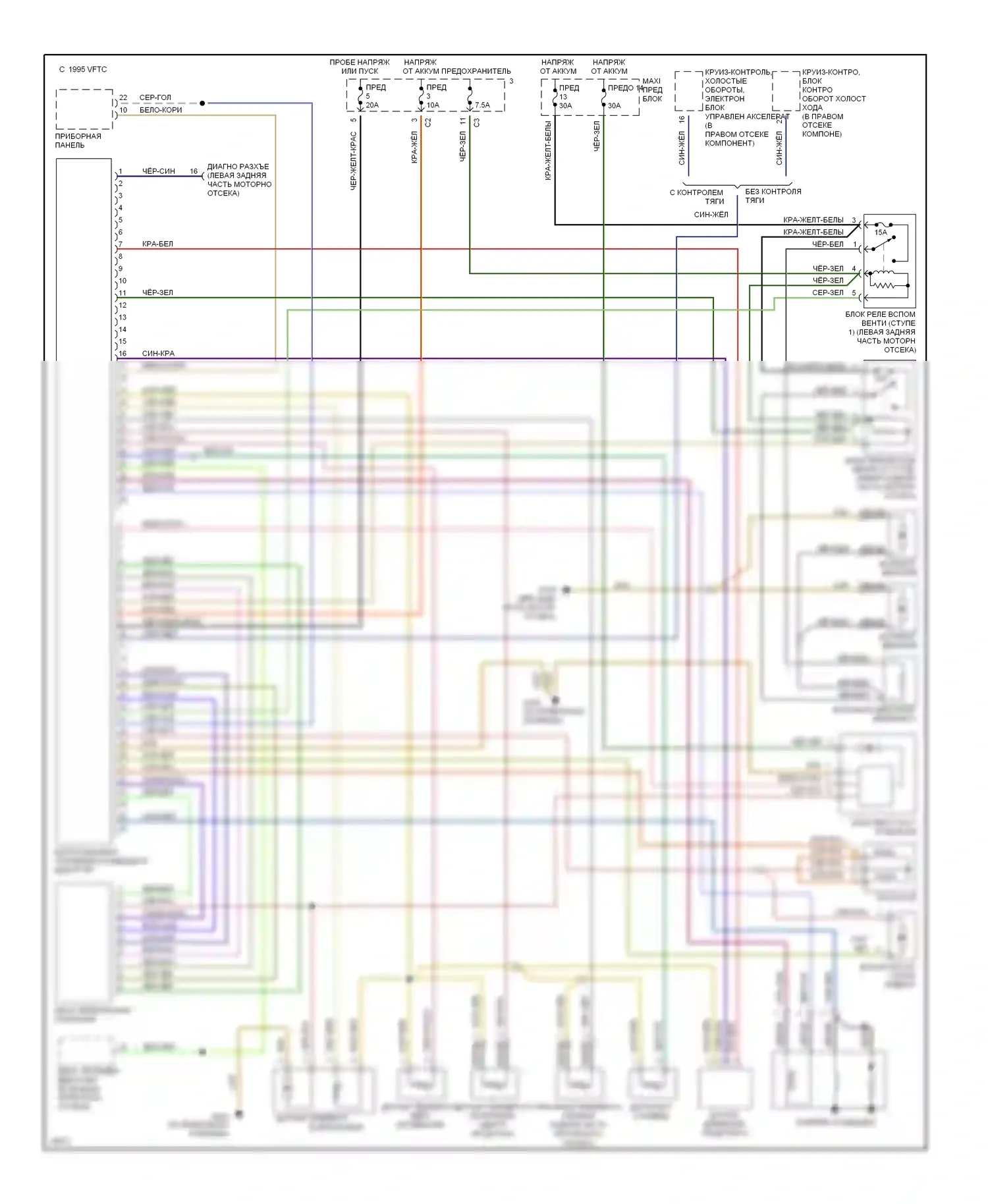 C-класс AMG Mercedes-Benz W202 (1994-1997): Электросхемы кондиционирования 