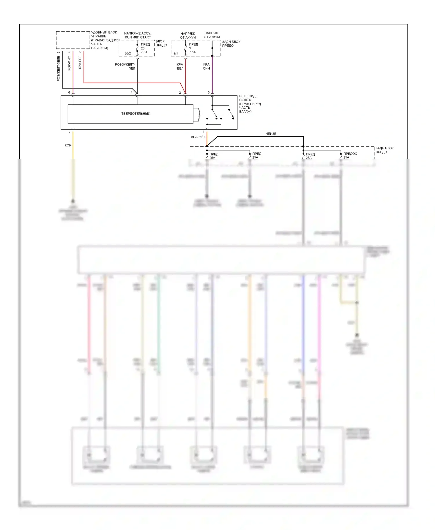 C-класс AMG Mercedes-Benz W202 (1994-1997): Питание водительского сиденья электросхема 