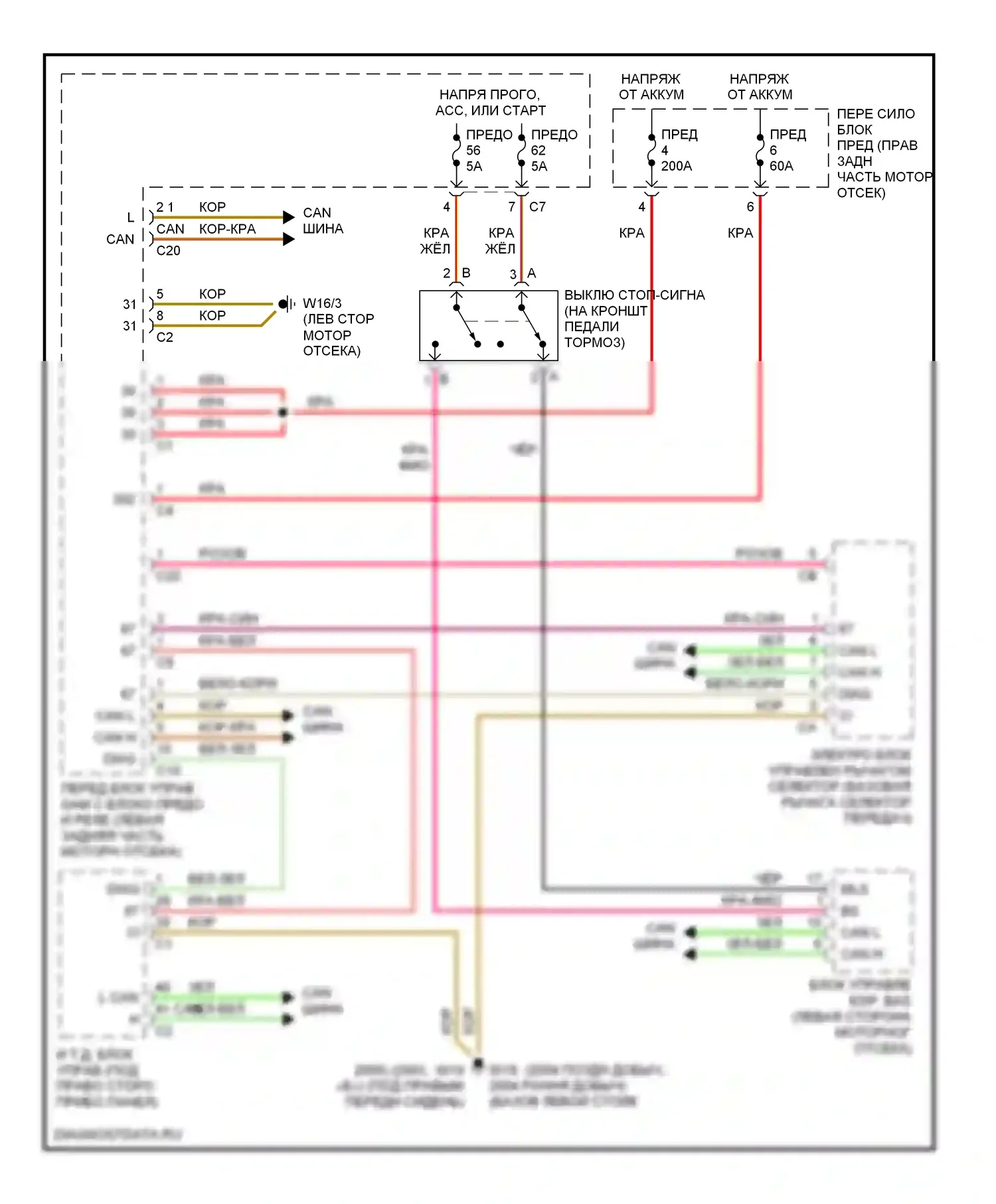 C-класс AMG Mercedes-Benz W203/S203/CL203 рестайлинг (2004-2007): Электросхема блокировки селектора 