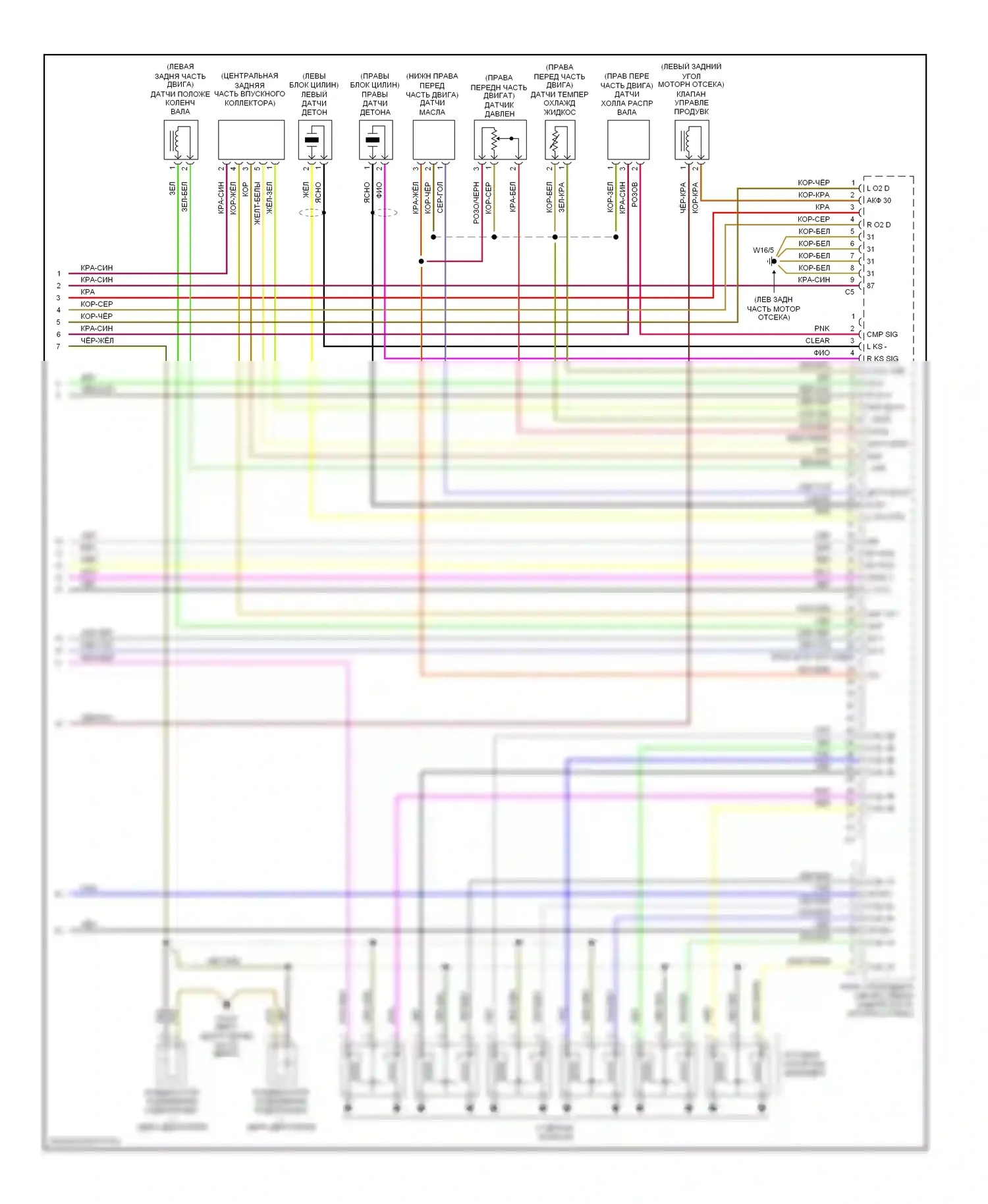 C-класс AMG Mercedes-Benz W203/S203/CL203 рестайлинг (2004-2007): Электросхема двигателя 3.2l (3 из 3) 