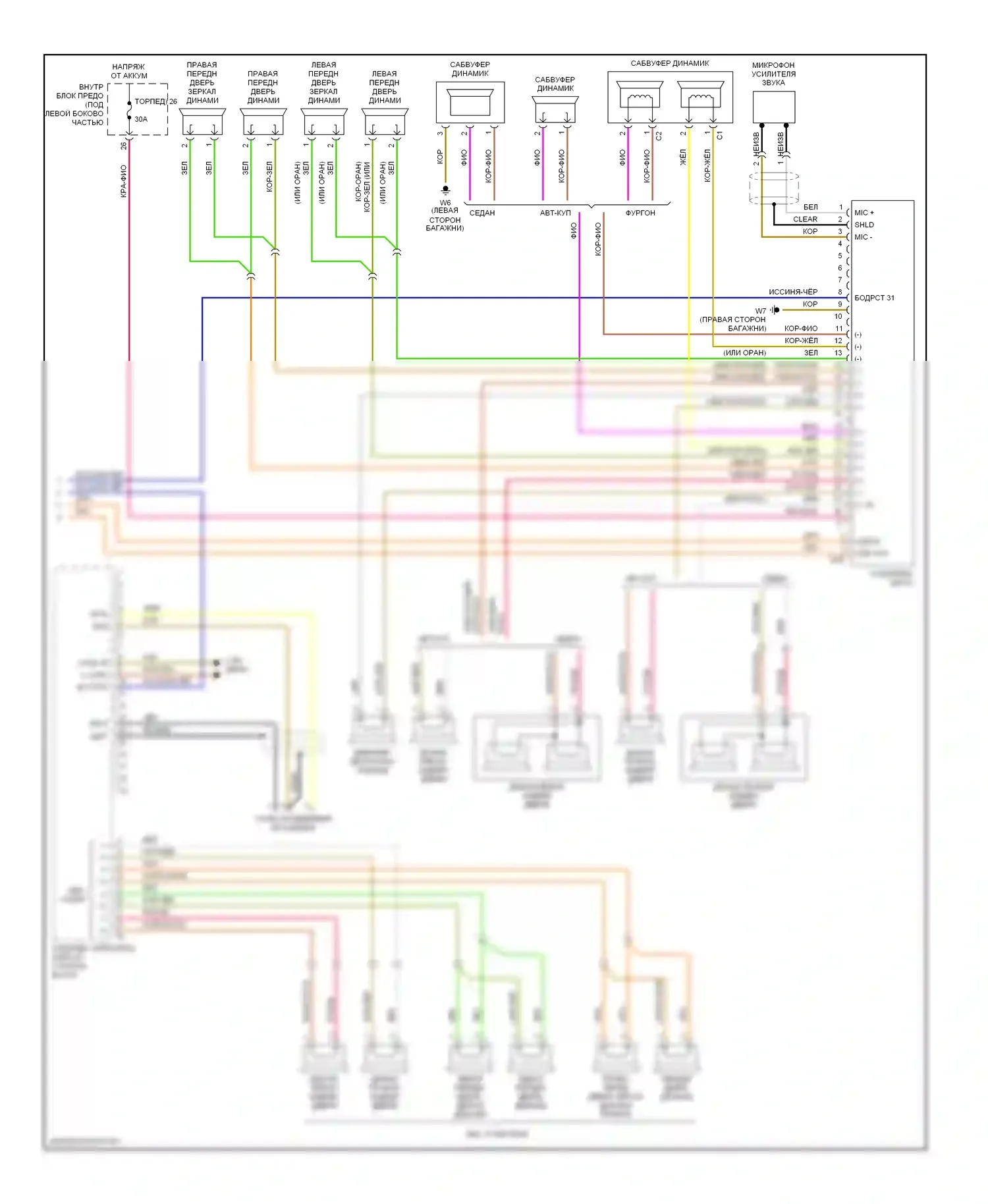 C-класс AMG Mercedes-Benz W203/S203/CL203 рестайлинг (2004-2007): Электросхема управления (2 из 2) 