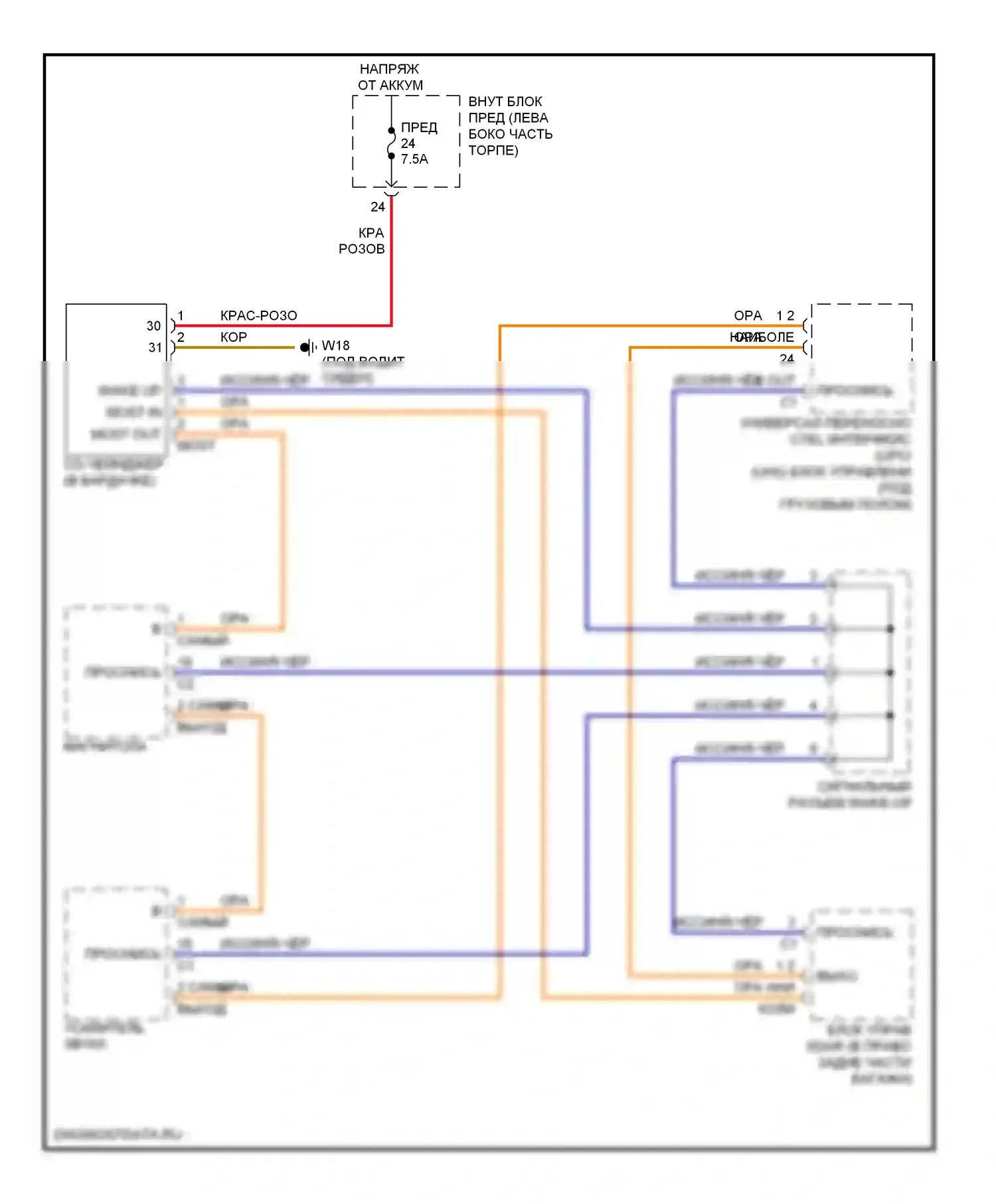 C-класс Mercedes-Benz W203/S203/CL203 рестайлинг (2004-2008): Большинство электросхем подключения шины данных 