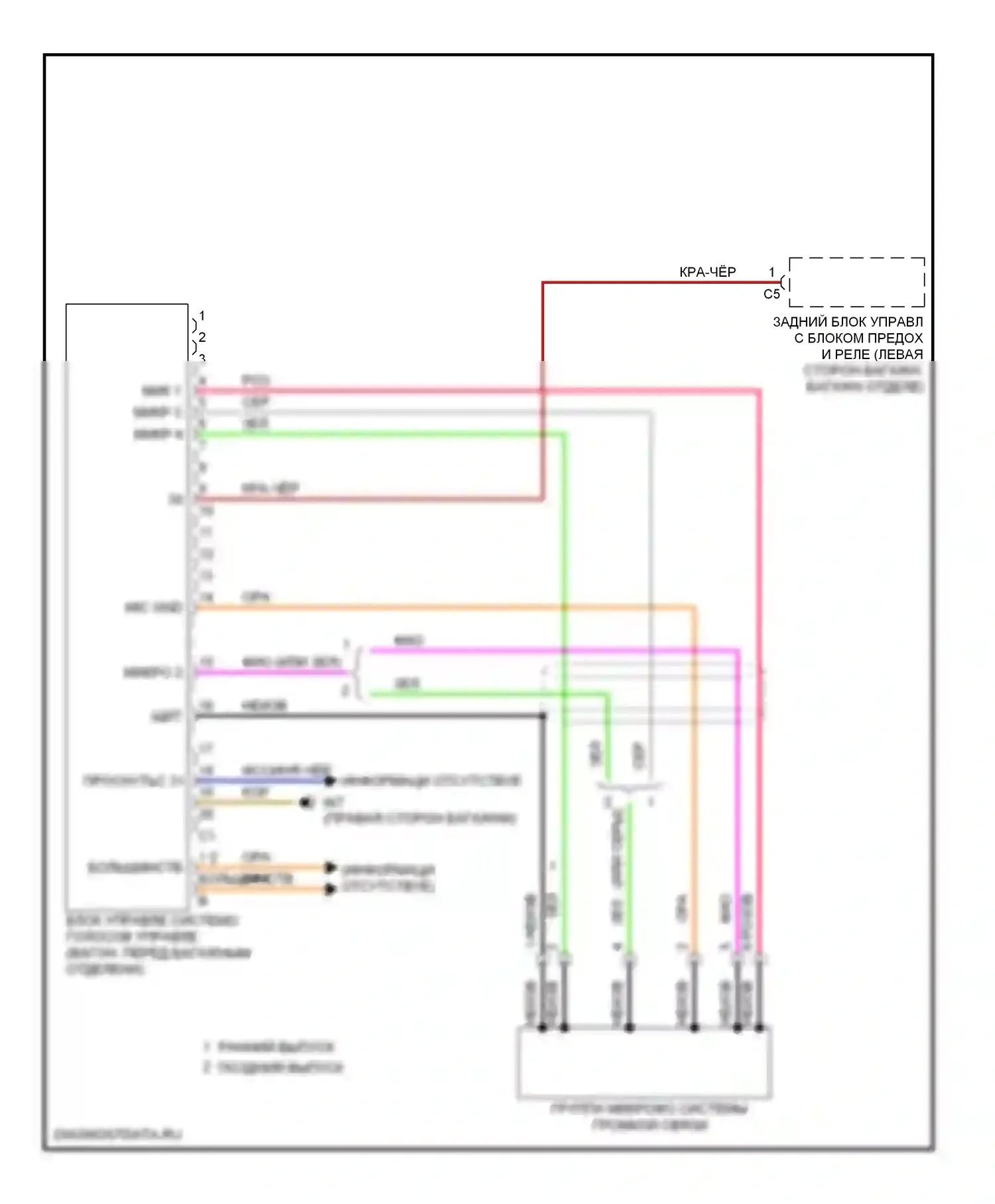 C-класс Mercedes-Benz W203/S203/CL203 рестайлинг (2004-2008): Электросхема голосовой активации 